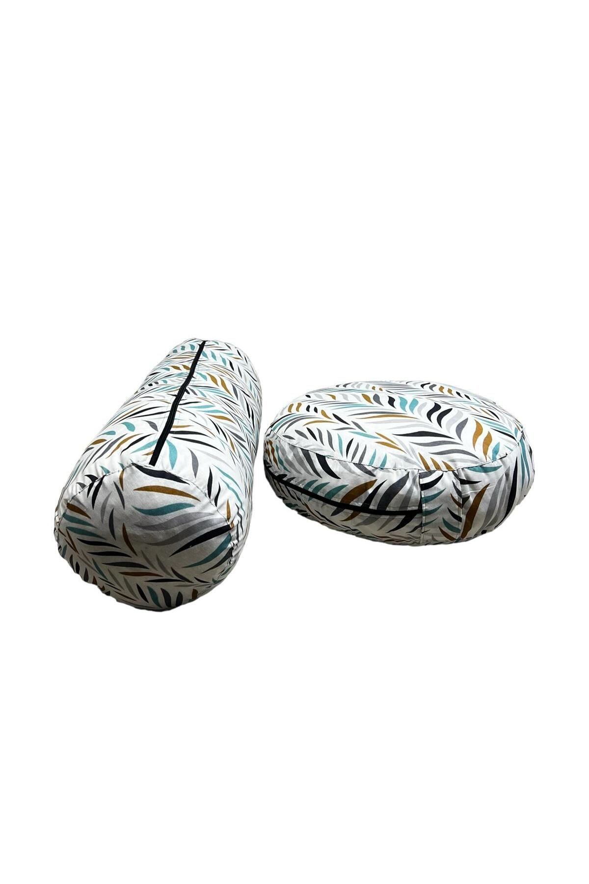 Meditasyon Minderi & Bolster Minderi İkili Set Pamuklu Kumaş