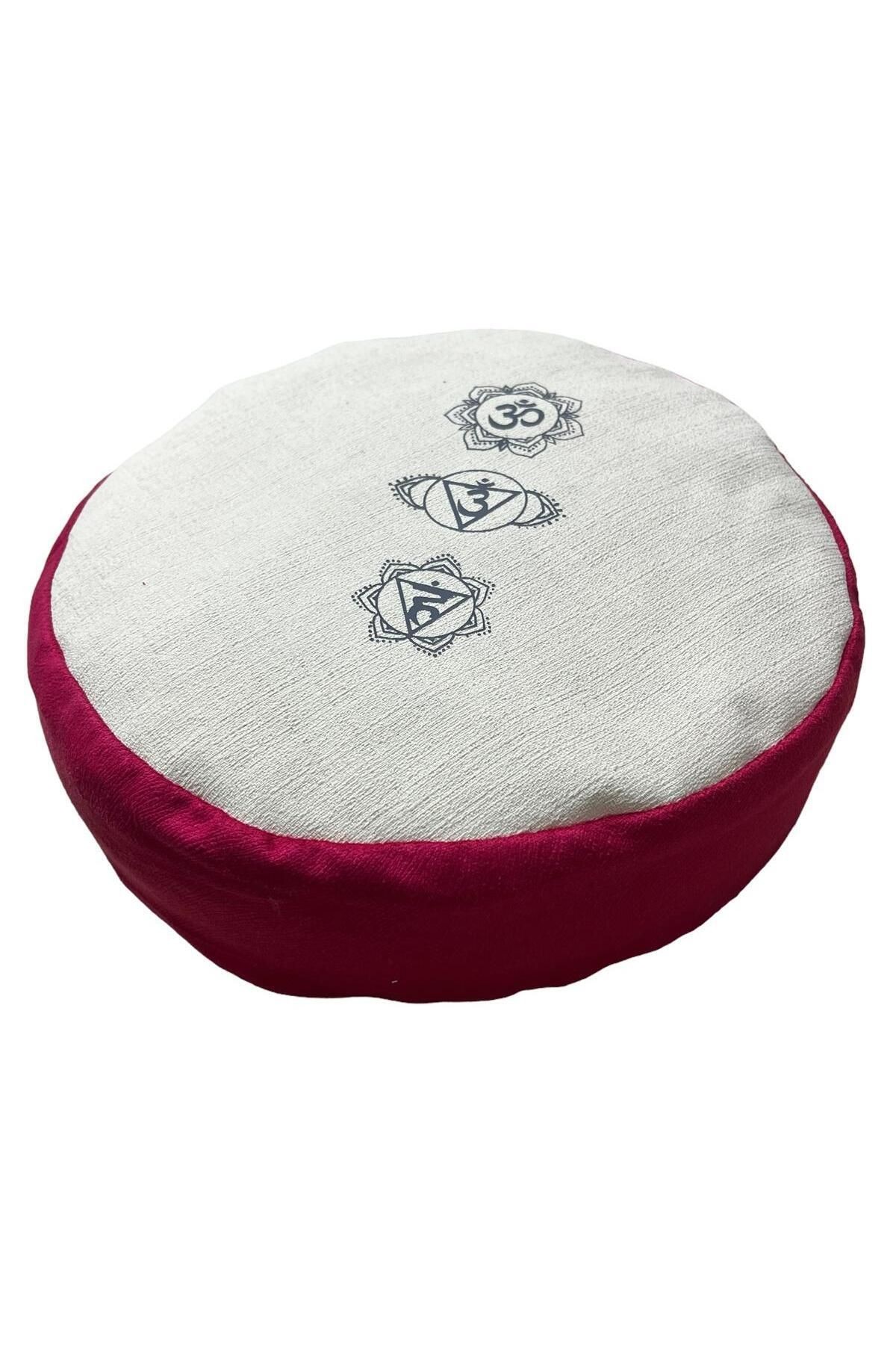 Karabuğday Dolgulu Zafu Meditasyon Minderi - %100 Doğal Ham Bez Meditasyon Minderi