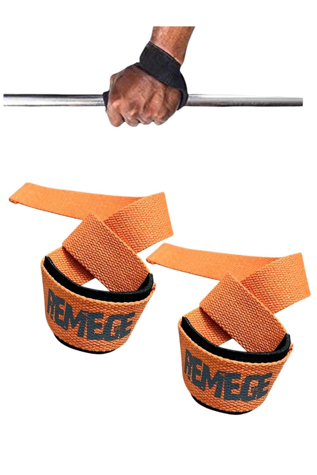 Deadlift Ağırlık Kaldırma Kayışı Halter Strap Fitness Crossfit Ağırlık Kaldırma Kayışı / Wrist Strap - turuncu