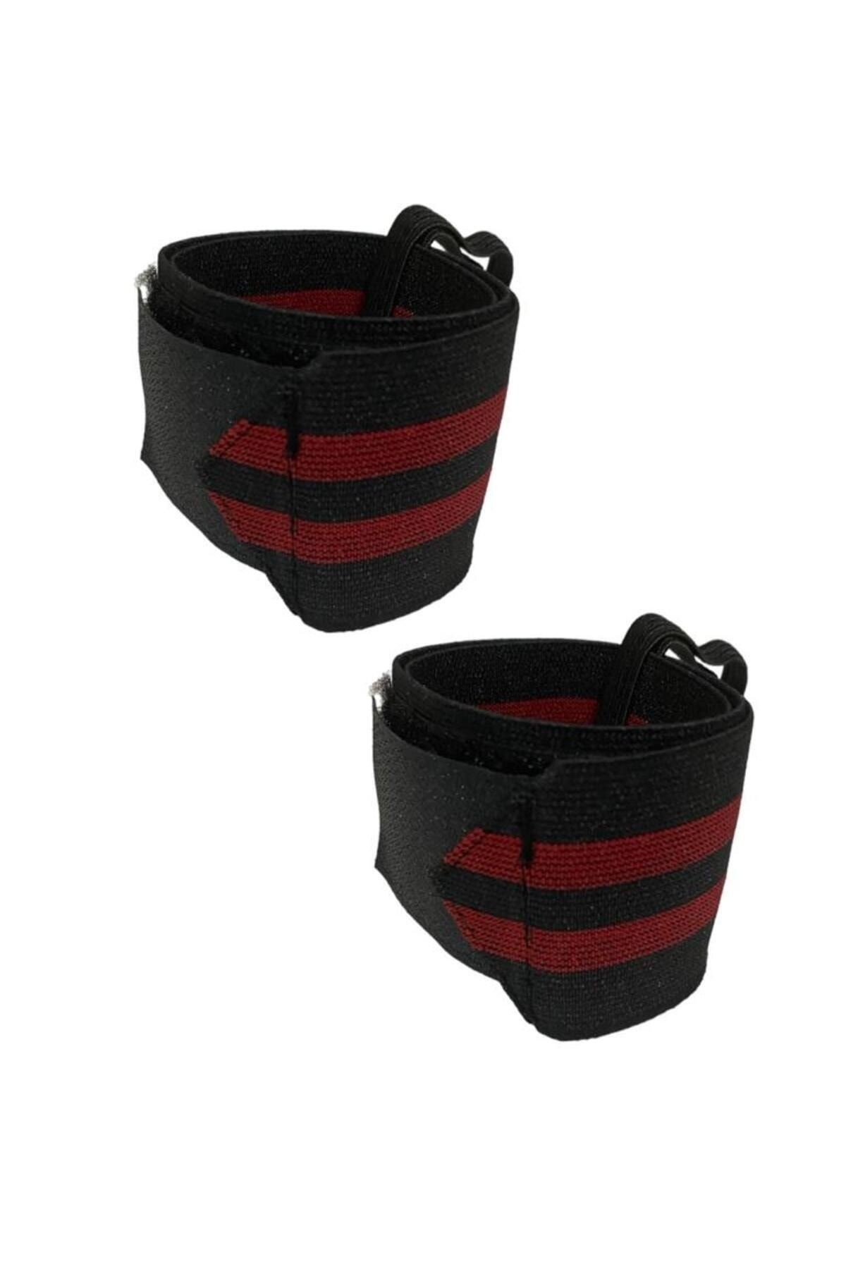 Halter & Fitness & Crossfit Bilek Bandajı 50 Cm X 5 Cm - Wrist Wraps El Bilek Sargısı - 1 Çift