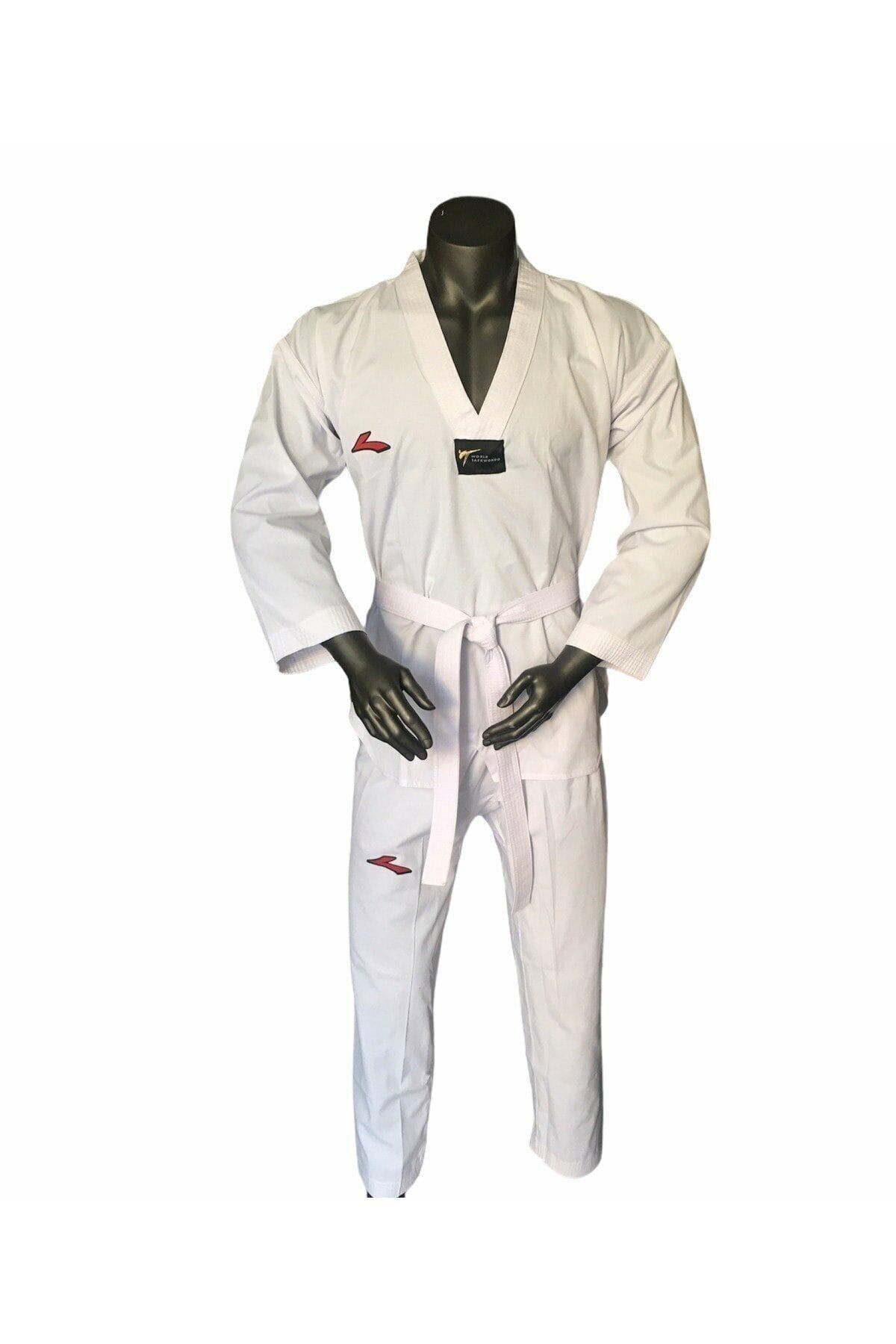 Taekwondo Elbisesi Acemi Dobok Beyaz Yaka Tekvando Elbisesi