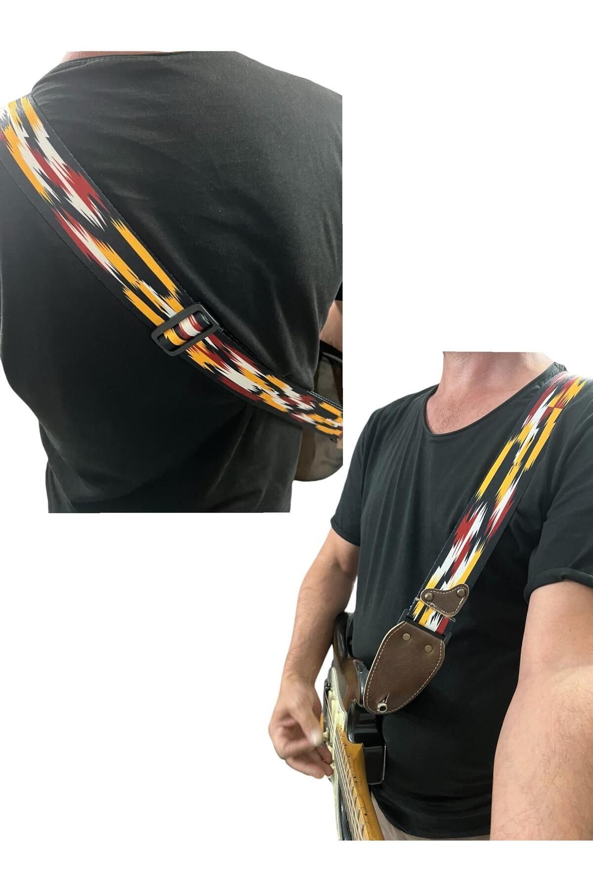 Gitar Askısı, Gitar Omuz Askısı Gitar Kayışı 5 Cm Kalınlık Max: 165 Cm Uzunluk Pena Hediyeli