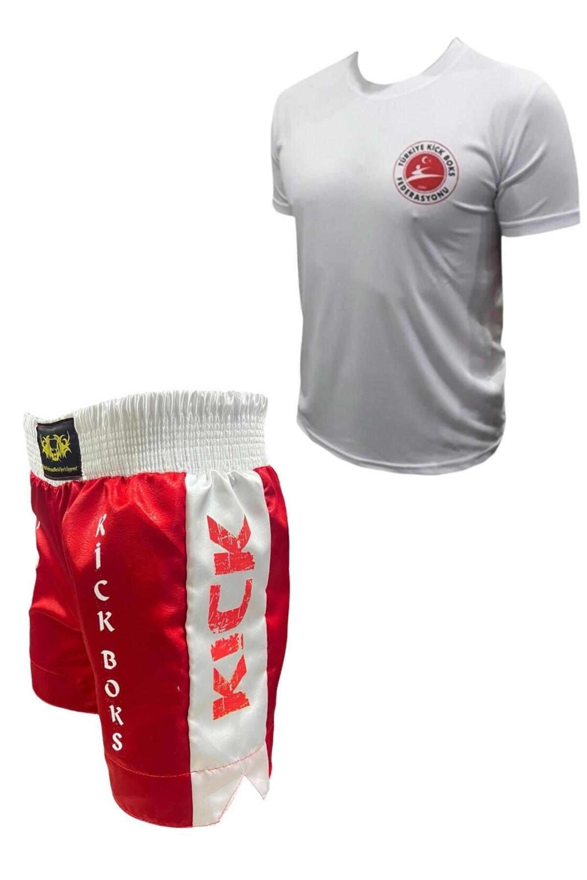 Kick Boks Şortu - Kick Boks Tişörtü - Kickboks Şort Tişört Takımı ikili Set