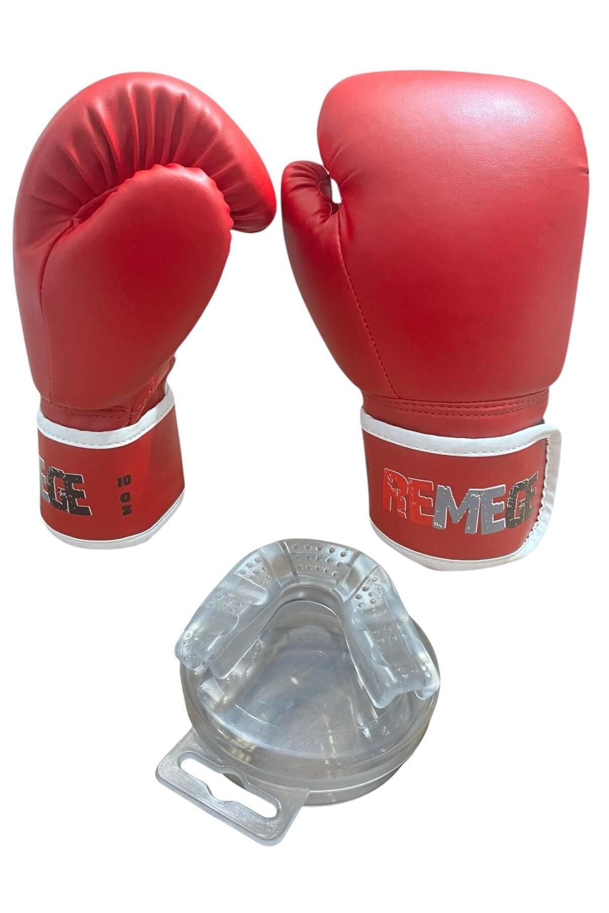 Boks Eldiveni - Boks, Kick Boks, Muay Thai, Maç ve Antrenman Eldiveni + Silikon Dişlik 2'li Set