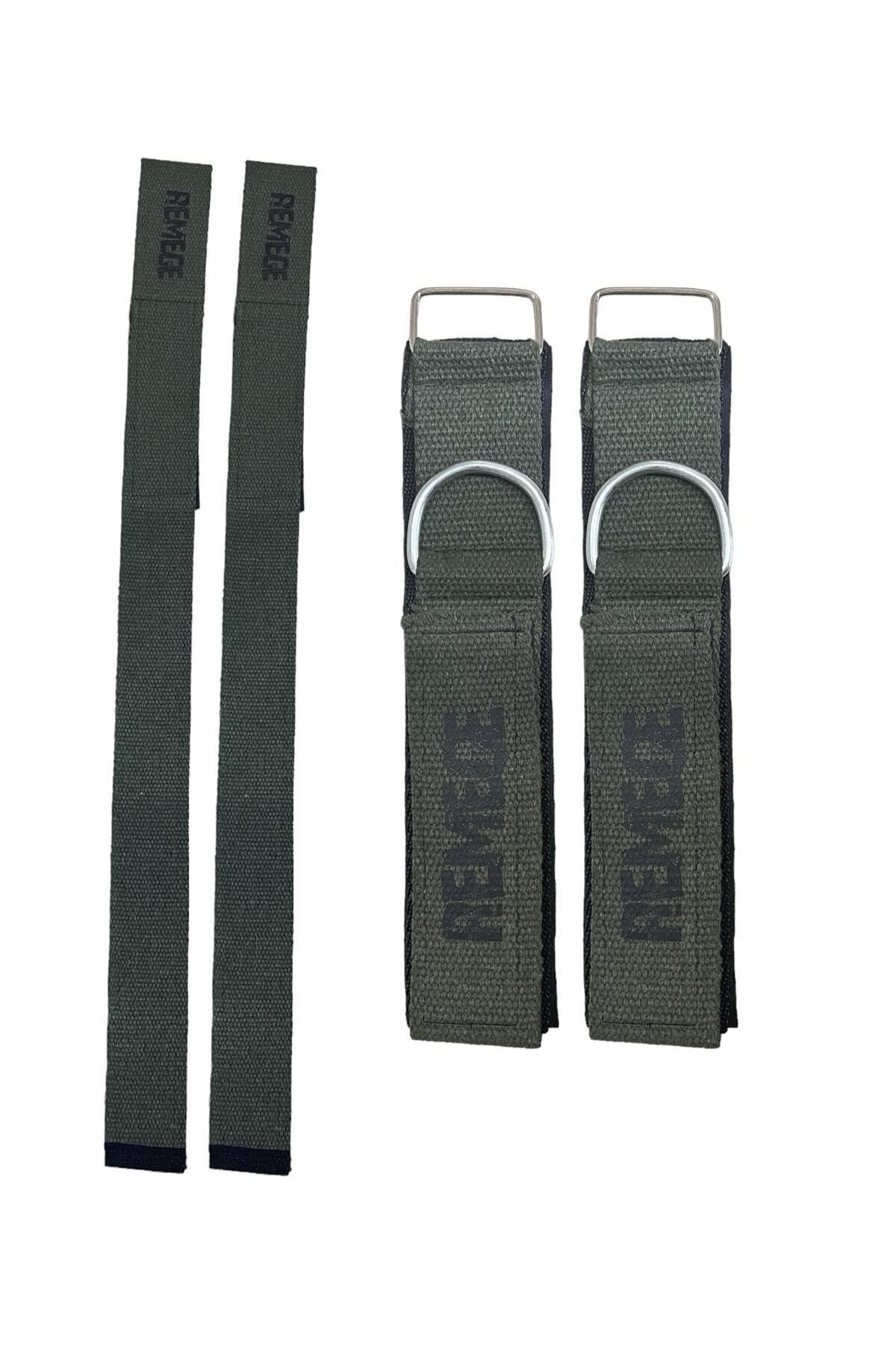 Ağırlık Kaldırma Kayışı Halter Strap - D-Ring Fitness Reformer Crossfit Ayak Bilek Kayışı İkili Set