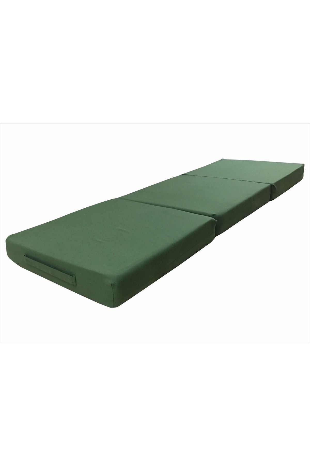 Deprem Yatağı - Üçe Katlanır Koltuk Yatak - Çadır Içi Katlanır Yatak - Kamp Yatağı 60x180x9,5 Cm - yeşil