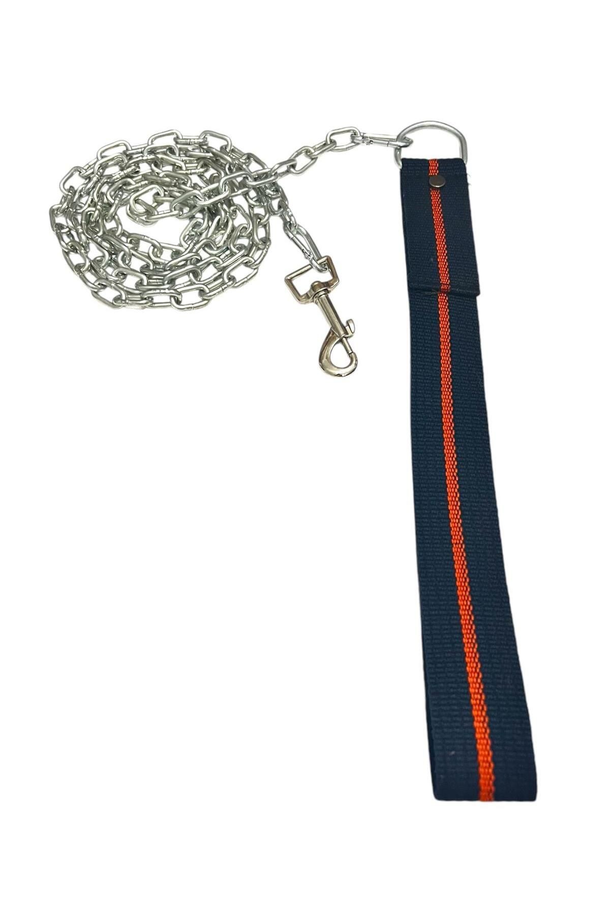 4 Mm 120 Cm Köpek Gezdirme Zinciri, Yumuşak Tutamaçlı Küçük, Orta, İri Irk Köpek Gezdirme Zinciri