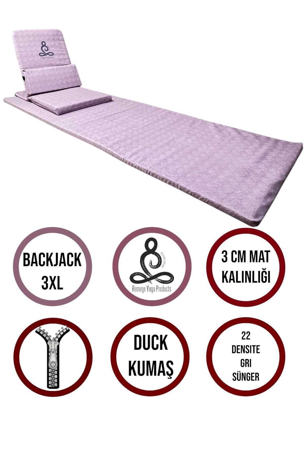 Backjack 3XL - Backjack Yoga Meditasyon Nefes Sandalyesi Destekli Yer Minderi ve 60x180 Kumaş Mat