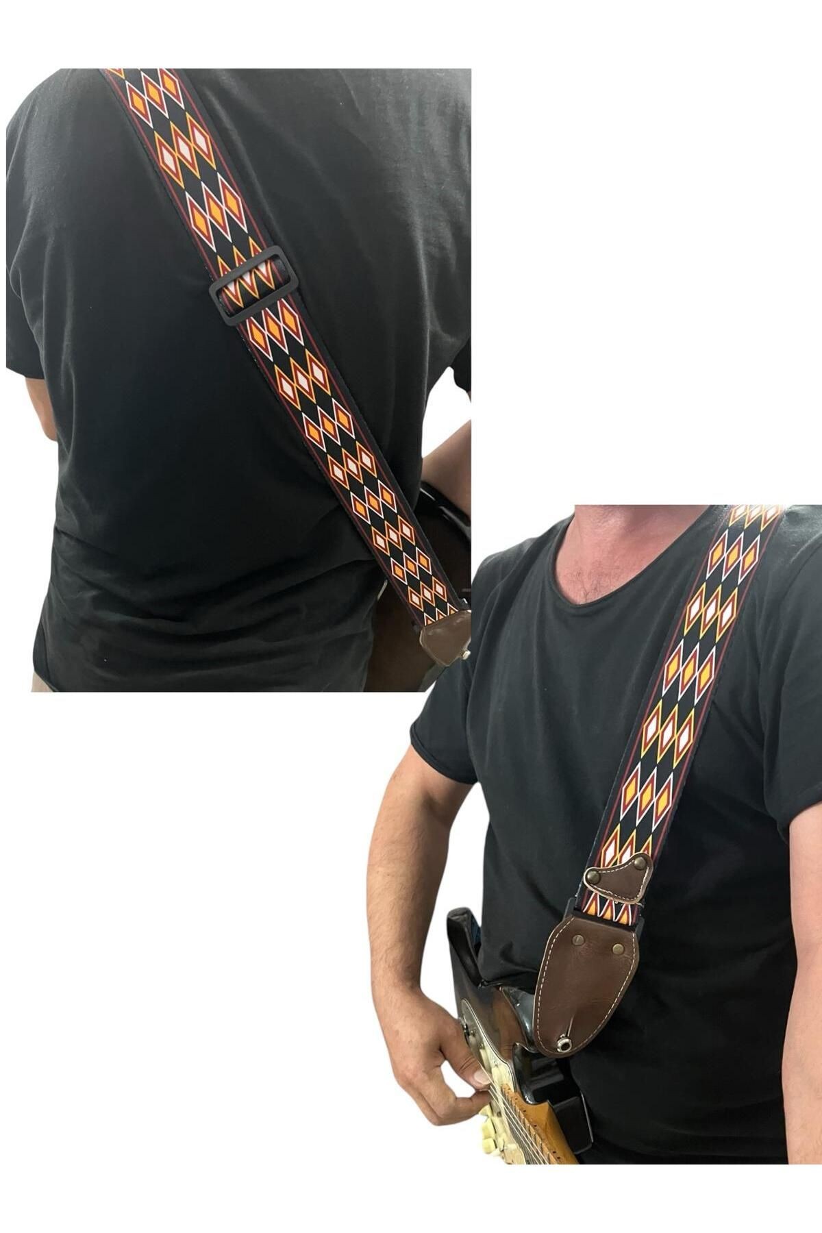 Gitar Askısı, Gitar Omuz Askısı, Gitar Kayışı 5 Cm Kalınlık Max: 165 Cm Uzunluk Pena Hediyeli