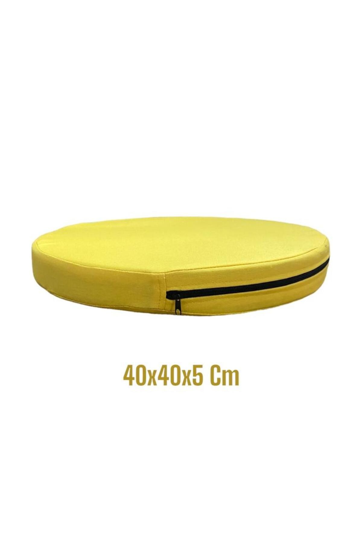 40x40x5 Cm Yuvarlak Kreş Anaokulu Oyun Minderi - Sandalye Minderi - Bahçe Dekor Minderi