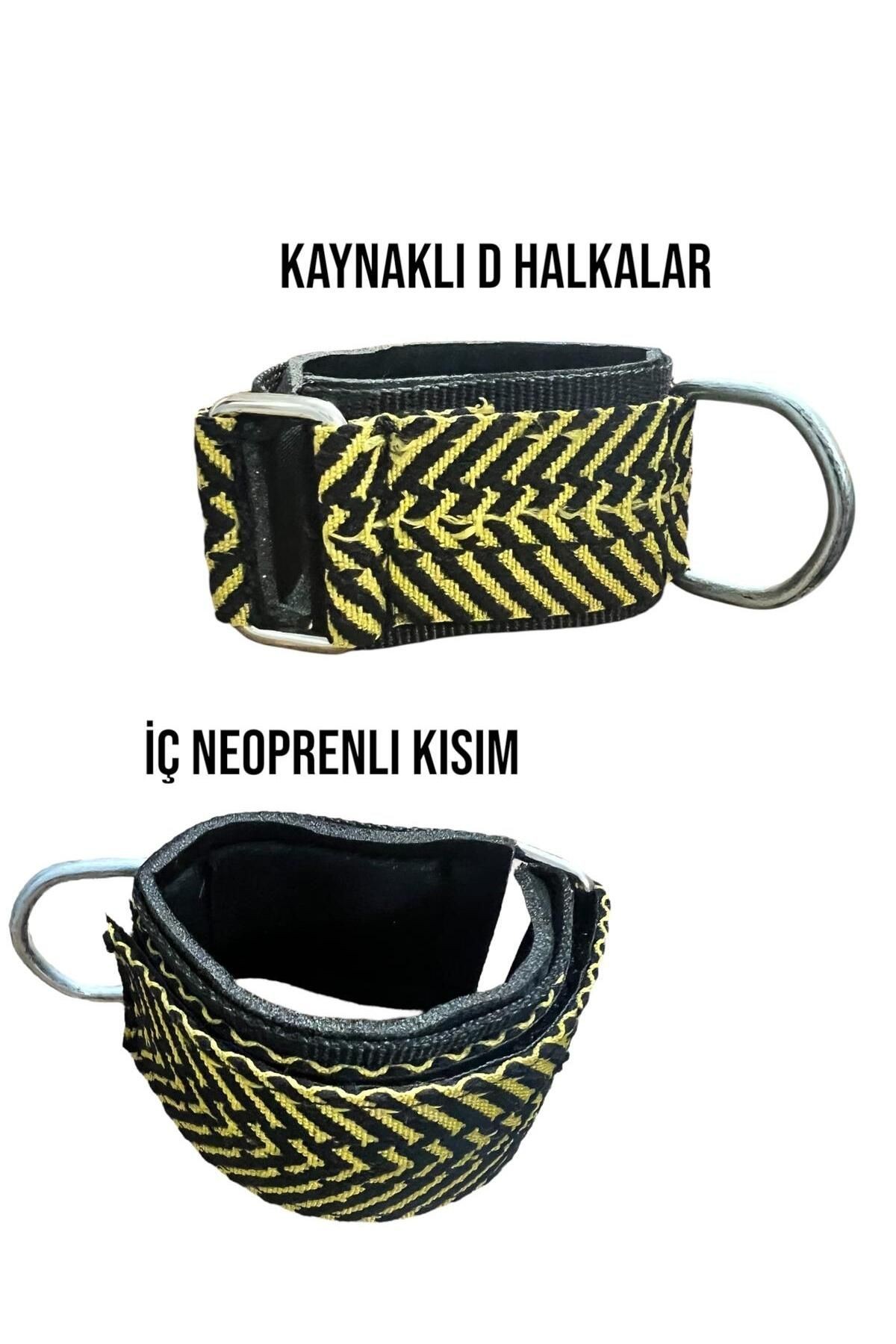 Ayak Bilek Kayışı D-Ring Ağırlık Çekiş Aparatı Direnç Egzersiz Fitness Lastik Çekme Aparatı 1 Çift