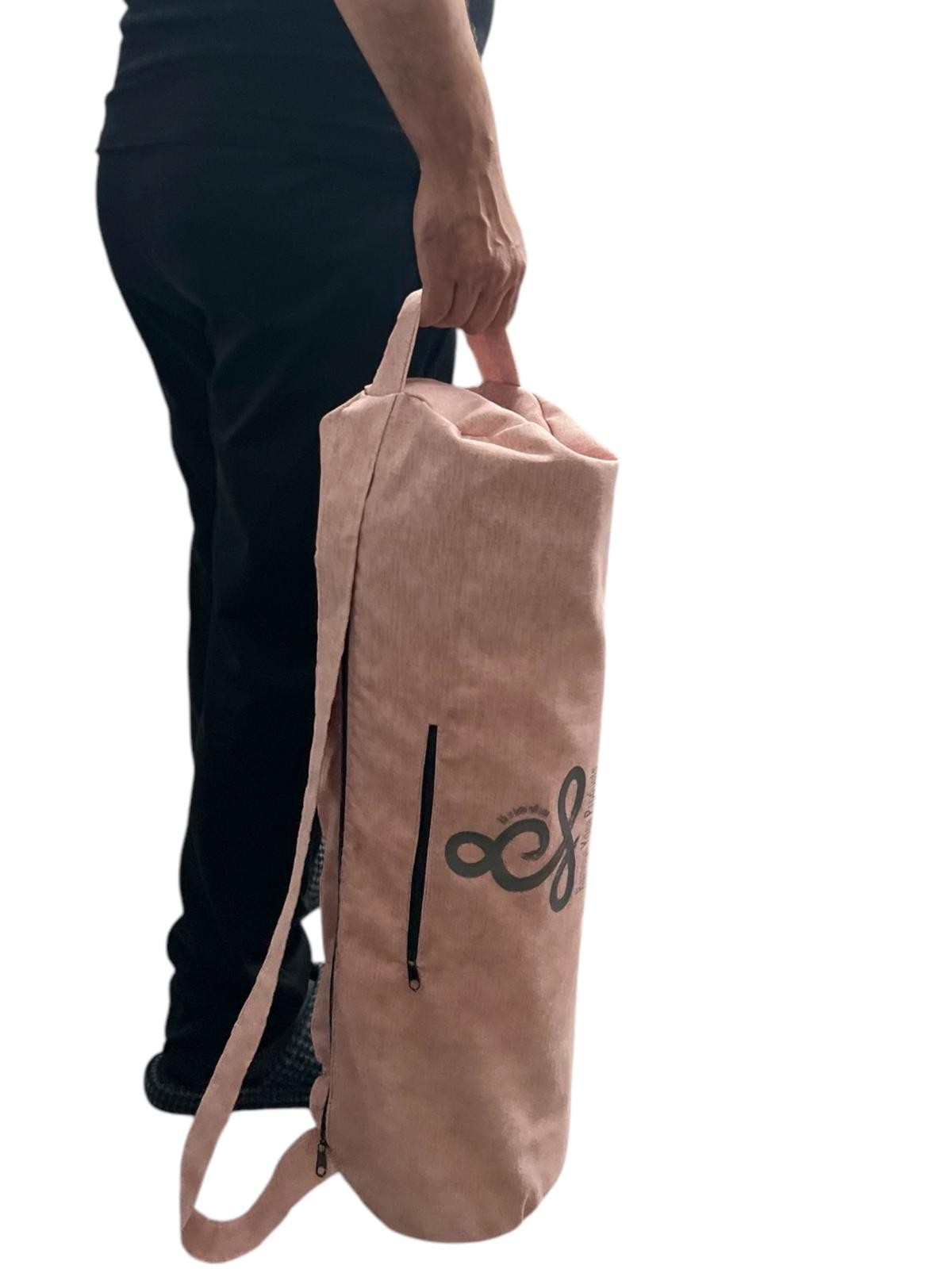 Mat Taşıma Çantası, Yoga Fitness Silindir Antrenman Çantası + 2 Adet Mat Toplama Lastiği