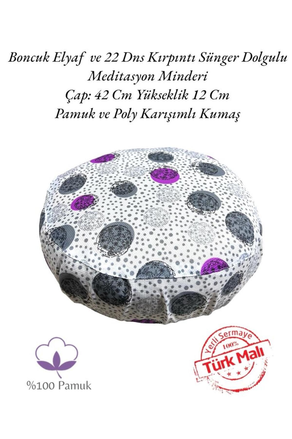 Meditasyon Minderi - Yuvarlak Meditasyon Minderi - Yoga Minderi - antrasit-mor
