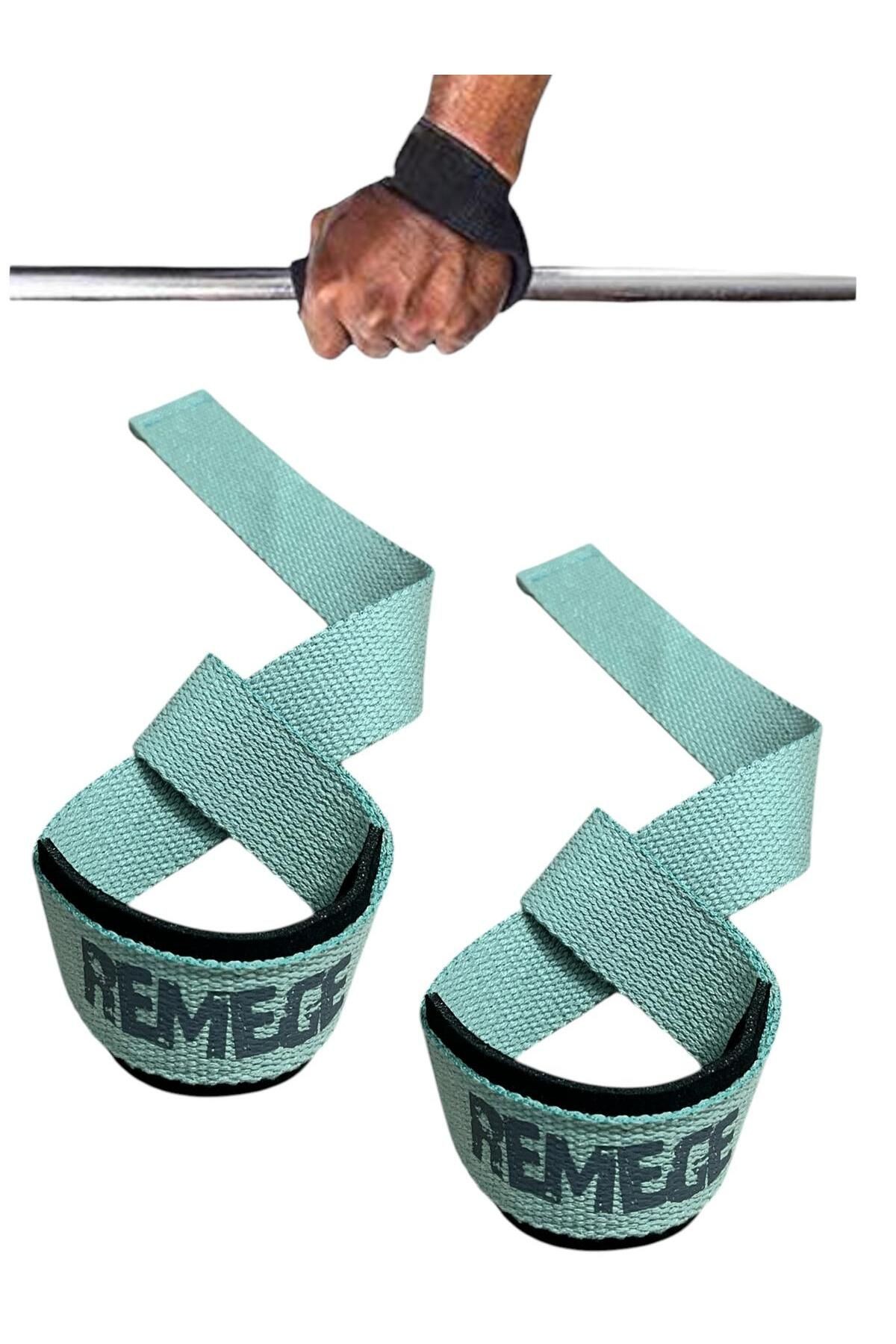 Deadlift Ağırlık Kaldırma Kayışı Halter Strap Fitness Crossfit Ağırlık Kaldırma Kayışı / Wrist Strap - su yeşili