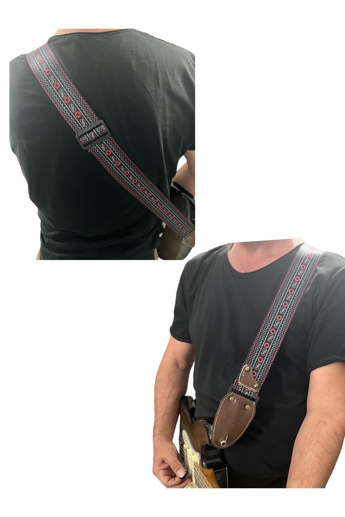 Gitar Askısı, Gitar Omuz Askısı Gitar Kayışı 5 Cm Kalınlık Max: 165 Cm Uzunluk Pena Hediyeli