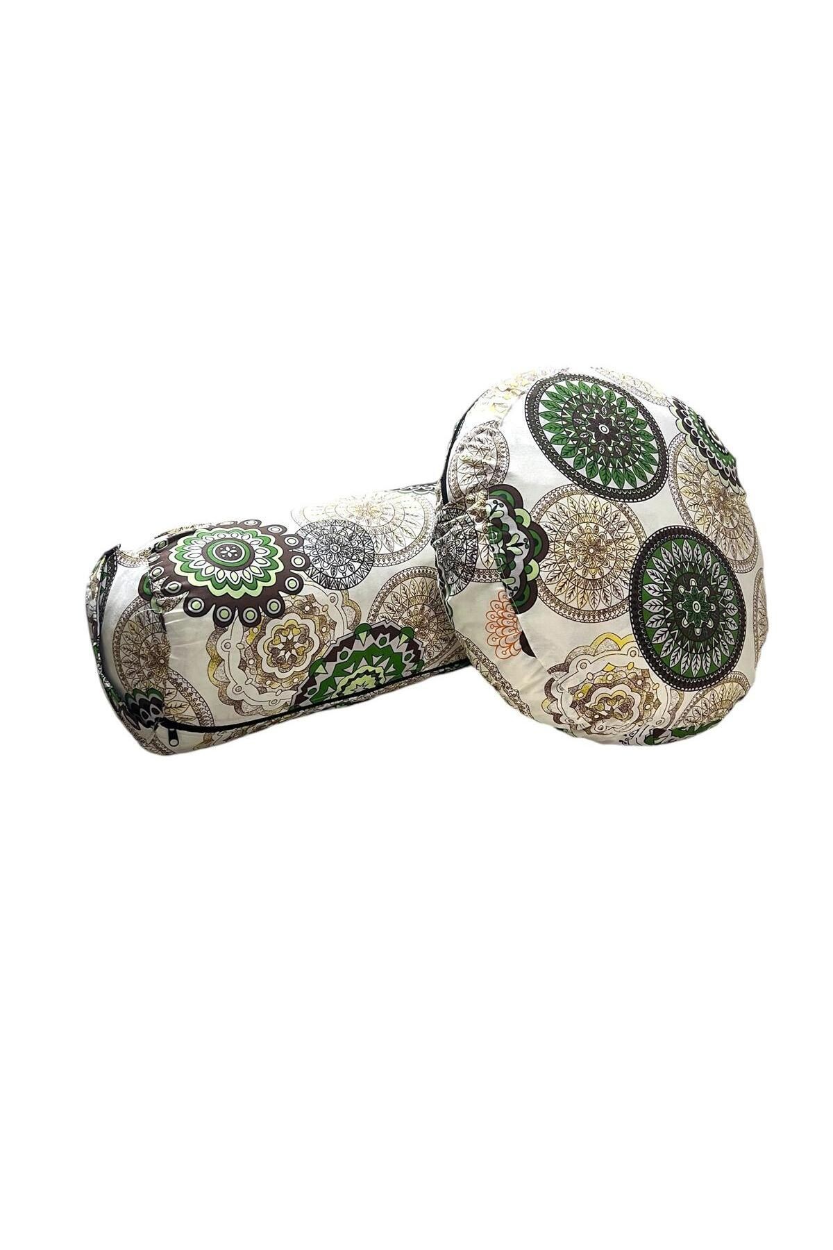 Mandala Desenli Yoga Meditasyon Minderi Ve Yoga Bolster Minderi Ikili Set