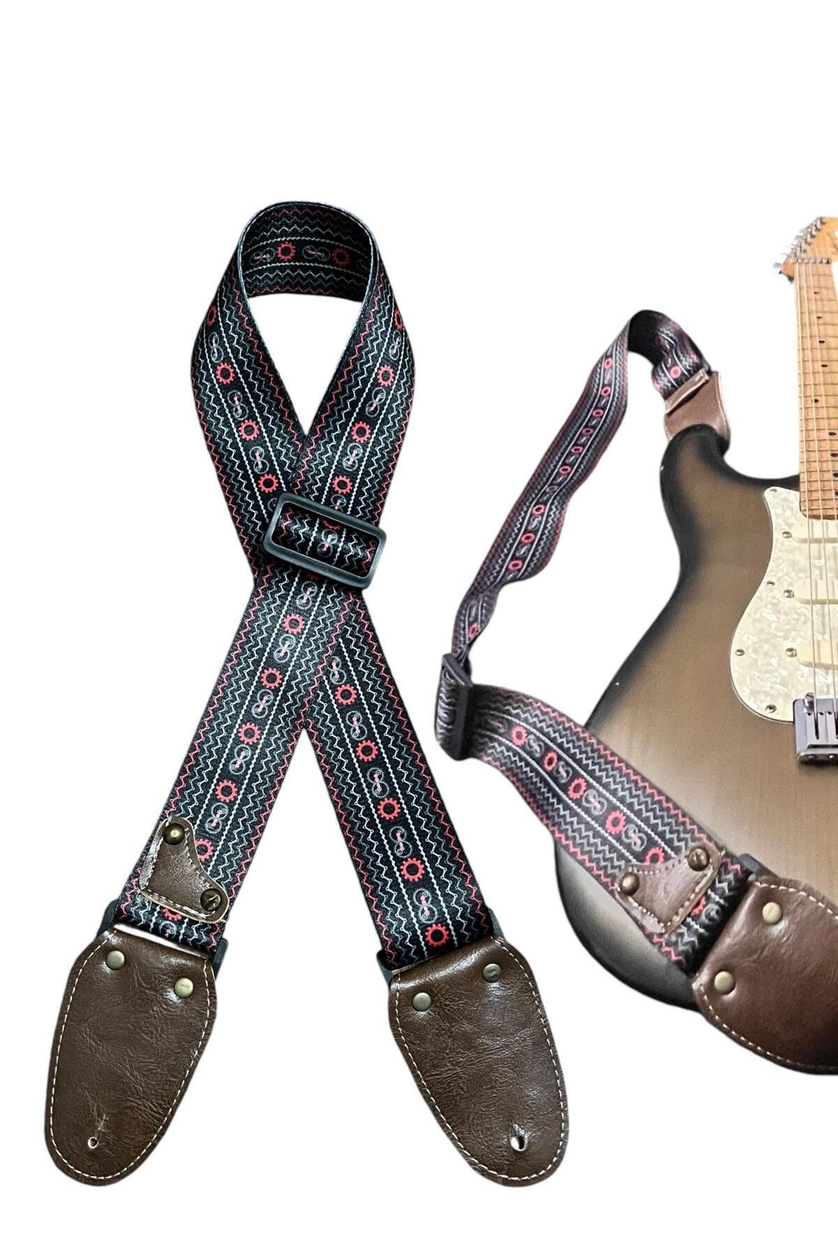 Gitar Askısı, Gitar Omuz Askısı Gitar Kayışı 5 Cm Kalınlık Max: 165 Cm Uzunluk Pena Hediyeli