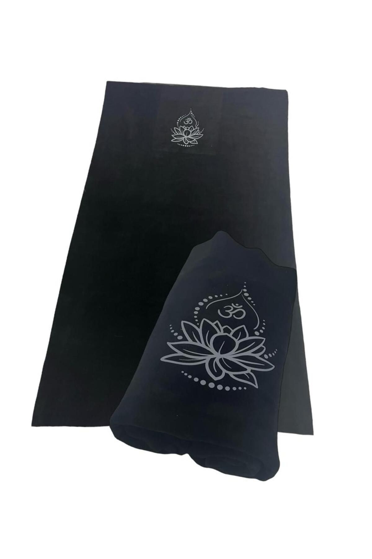 Lotus Çiçeği Baskılı Backjack Meditasyon Sandalyesi & Yoga Battaniyesi İkili Set