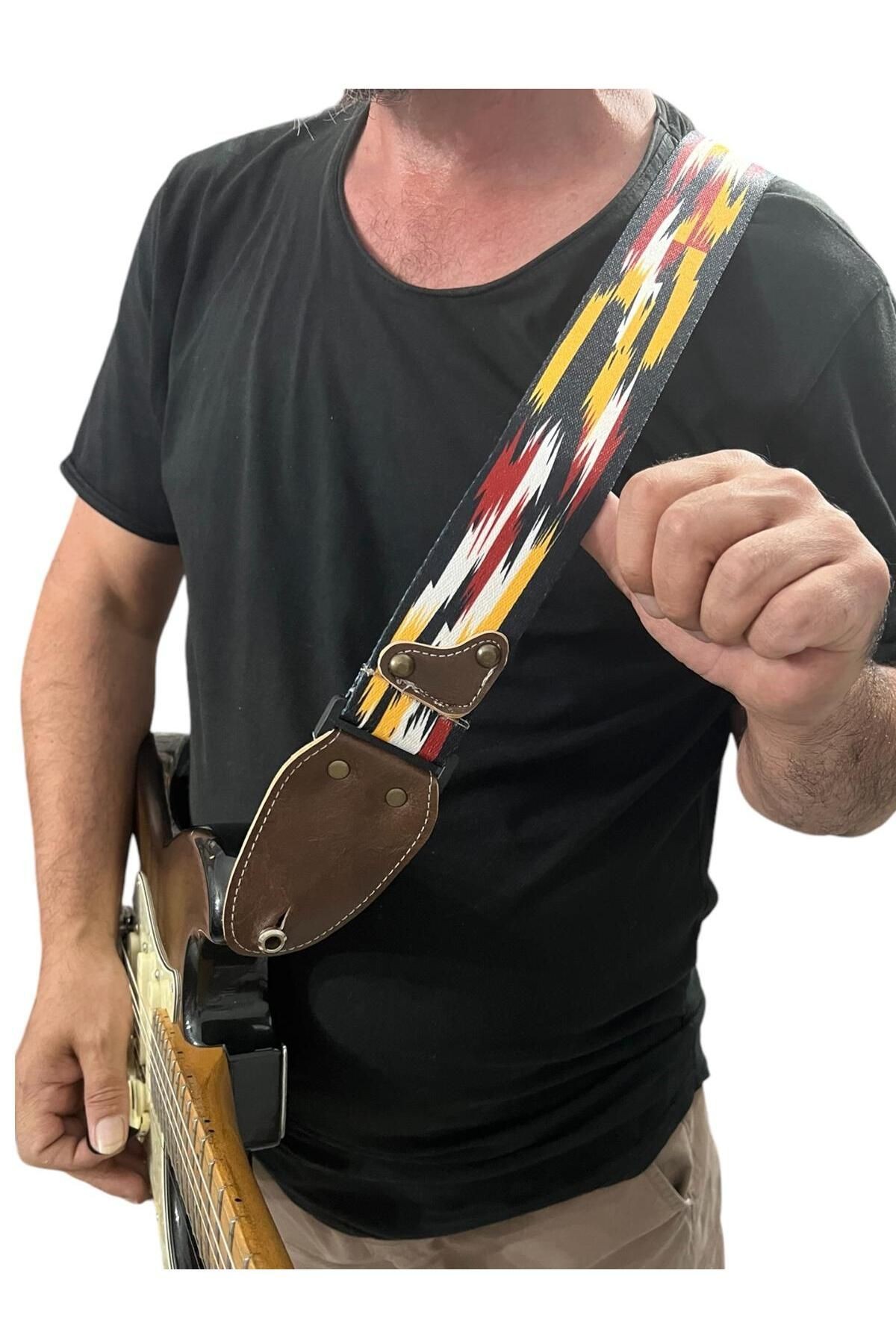 Gitar Askısı, Gitar Omuz Askısı Gitar Kayışı 5 Cm Kalınlık Max: 165 Cm Uzunluk Pena Hediyeli