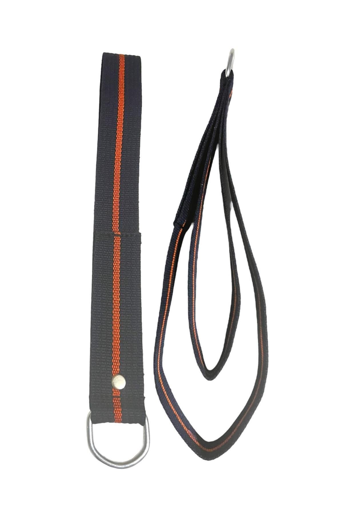 1 Çift Siyah-Beyaz Pilates Reformer Halatı +  1 Çift Pilates Reformer Elcik Straps - İkili Set