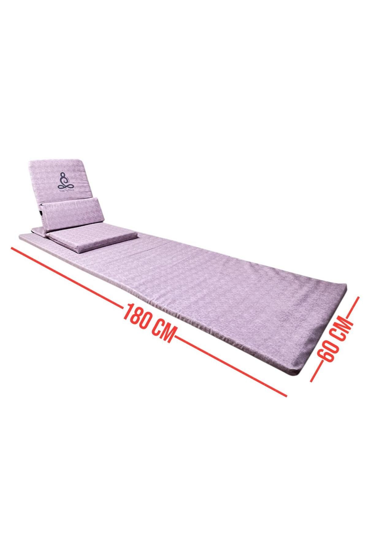Backjack 3XL - Backjack Yoga Meditasyon Nefes Sandalyesi Destekli Yer Minderi ve 60x180 Kumaş Mat