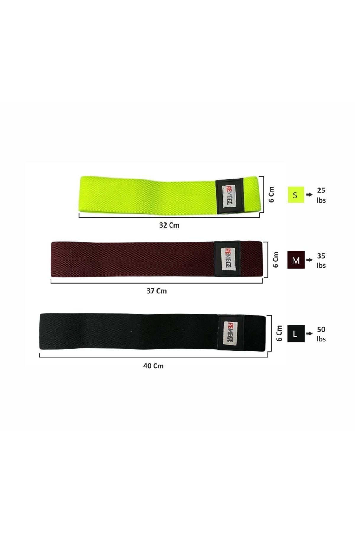 Bacak Kalça Direnç Bandı - Resistance Bands - Squat Bant Pilates Fitness Egzersizleri Direnç Bandı - sari - bordo - si̇yah