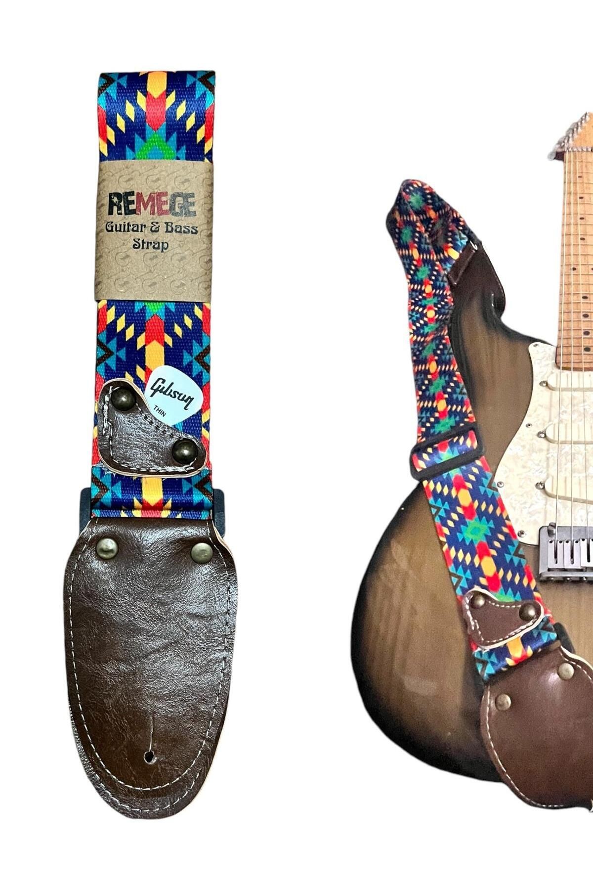 Gitar Askısı, Gitar Omuz Askısı, Gitar Kayışı 5 Cm Kalınlık Max: 165 Cm Uzunluk Pena Hediyeli
