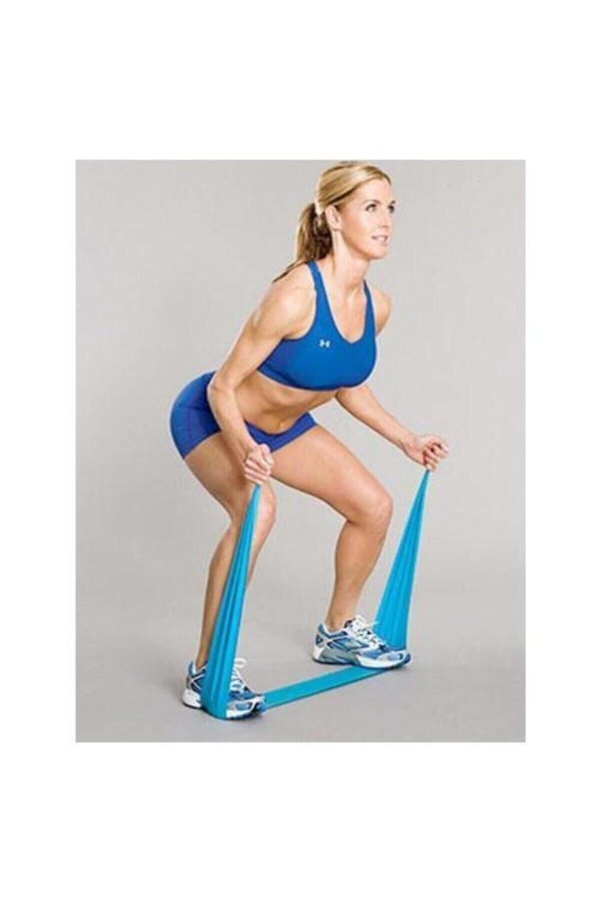 2 Adet Pilates Bandı Jimnastik Plates Lastiği 120x12 cm