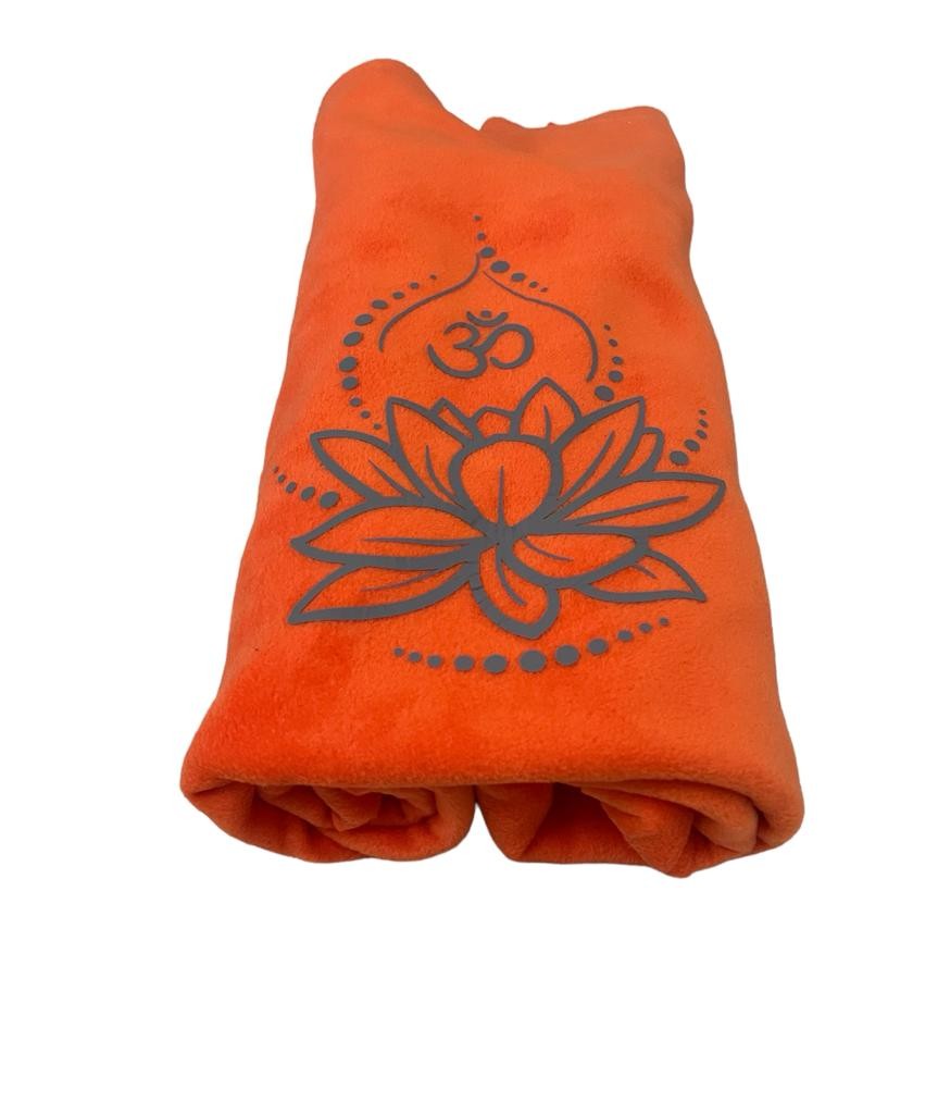 Lotus Çiçeği Baskılı Polar Yoga Battaniyesi 