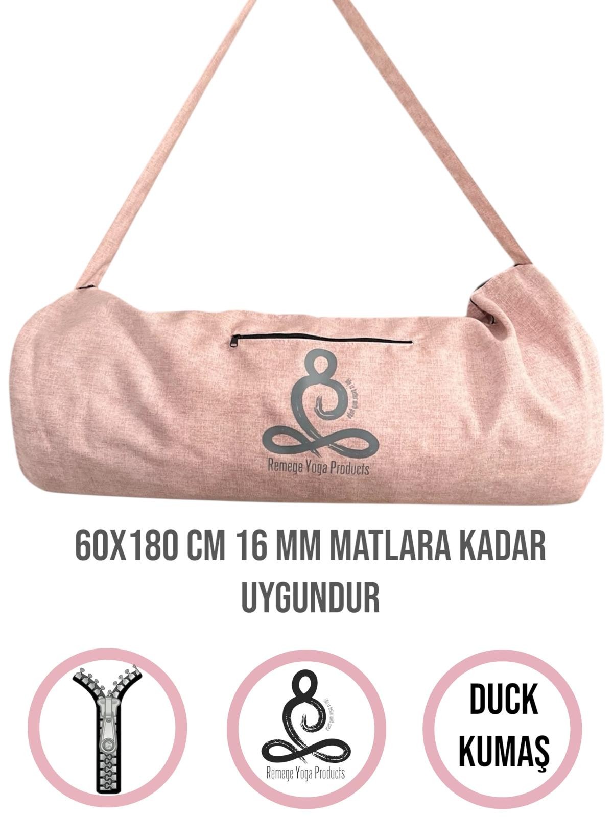 Mat Taşıma Çantası, Yoga Fitness Silindir Antrenman Çantası + 2 Adet Mat Toplama Lastiği
