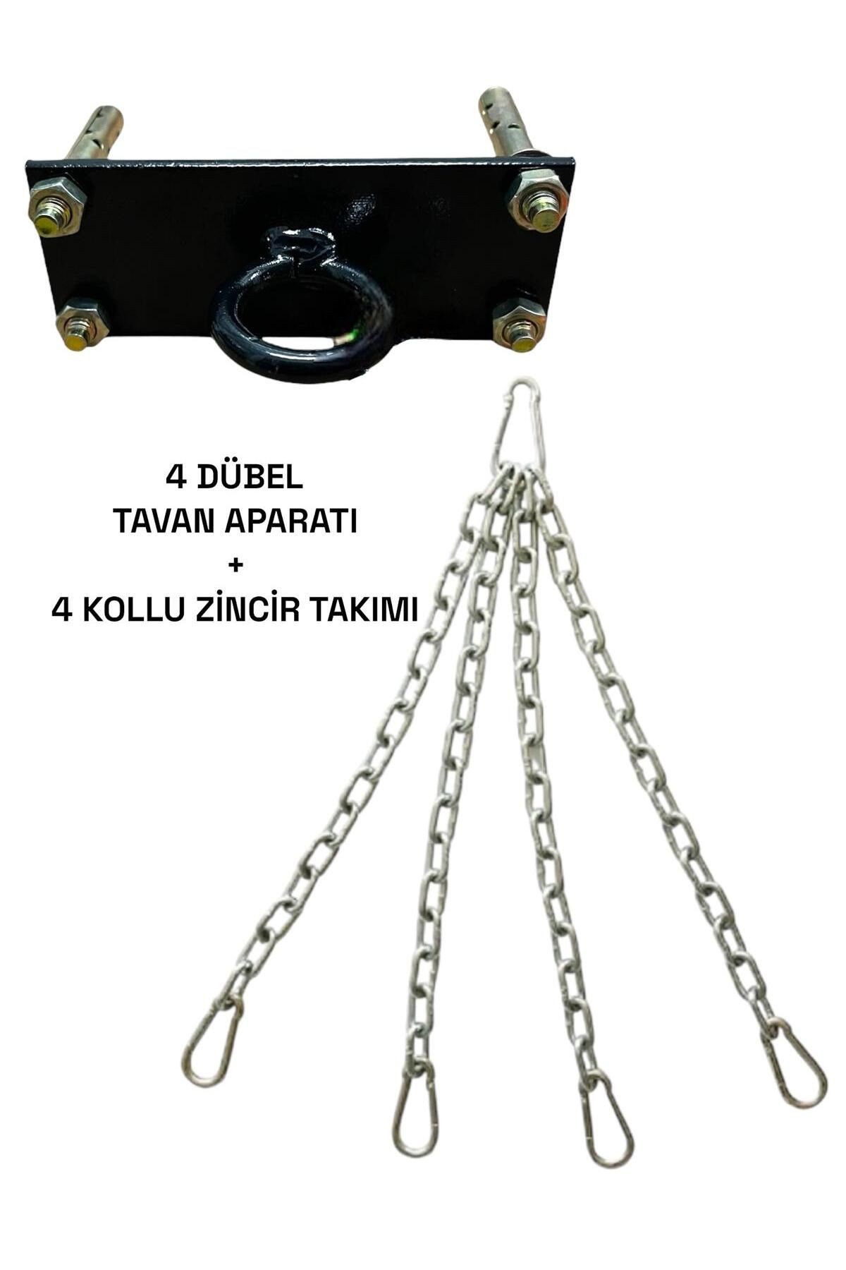 4 Dübel Boks Kum Torbası Tavana Asma Aparatı ve Zincir Takımı