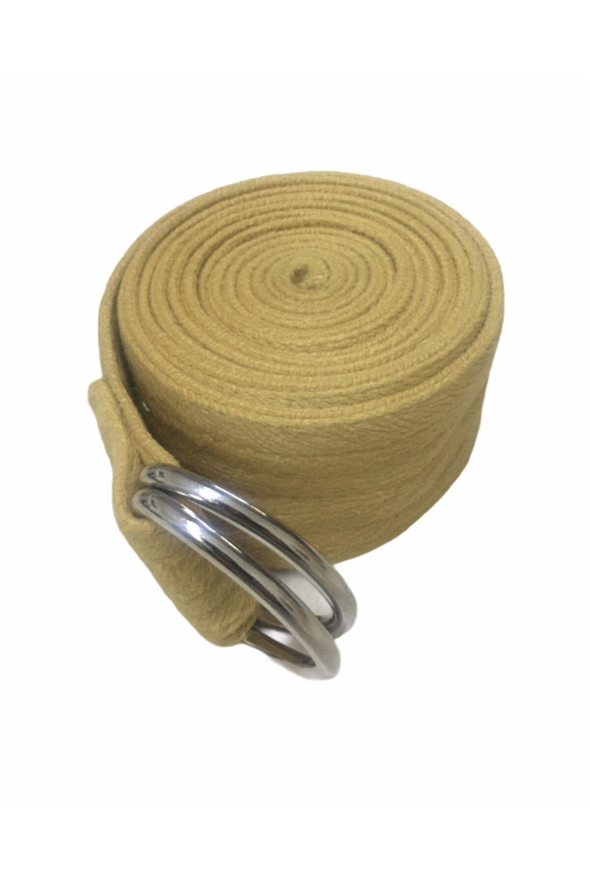 % 100 Pamuklu Yoga Kemeri & Ahşap Yoga Blok - Ikili Set