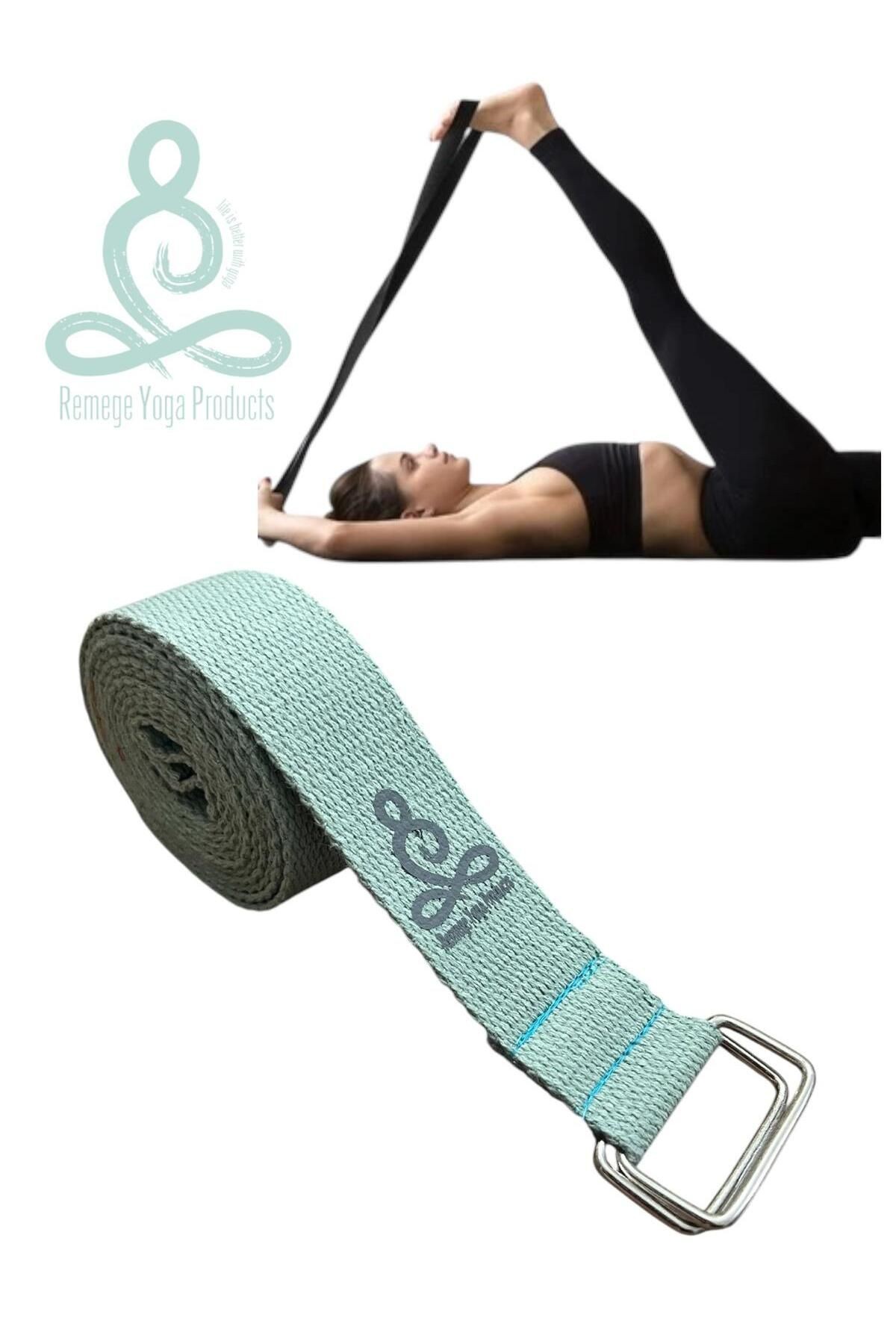 Yoga Kemeri  - Yoga Kayışı - Yoga Germe Kayışı - Yoga Baskılı Yoga Kemeri 180 Cm Çift Halkalı