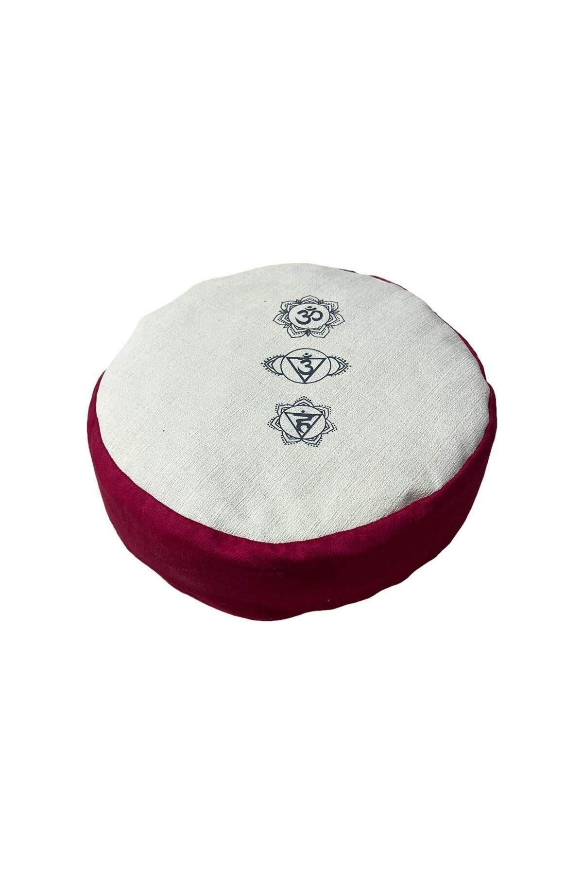 Karabuğday Dolgulu Zafu Meditasyon Minderi - %100 Doğal Ham Bez Meditasyon Minderi