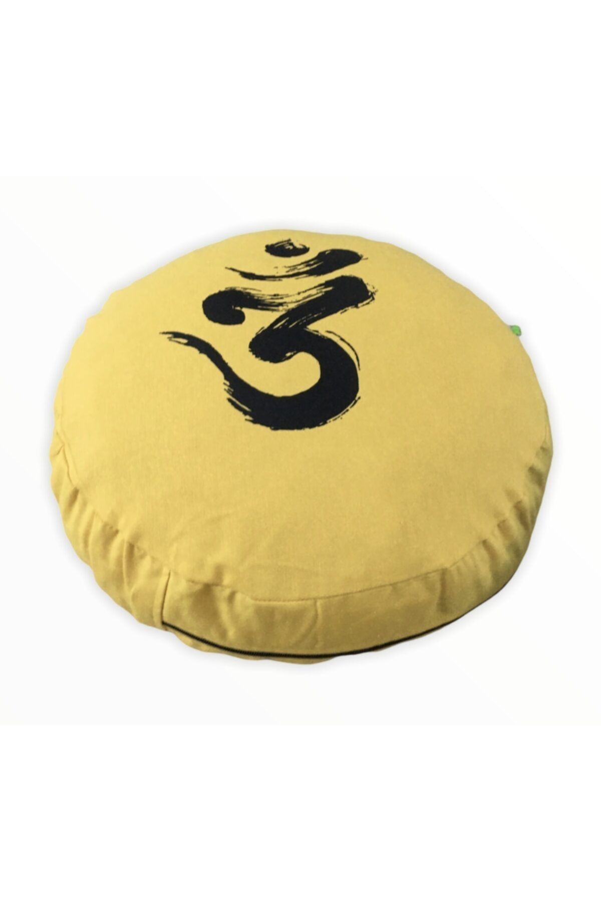 Unisex Sarı Ohm Baskılı Yoga Meditasyon Minderi