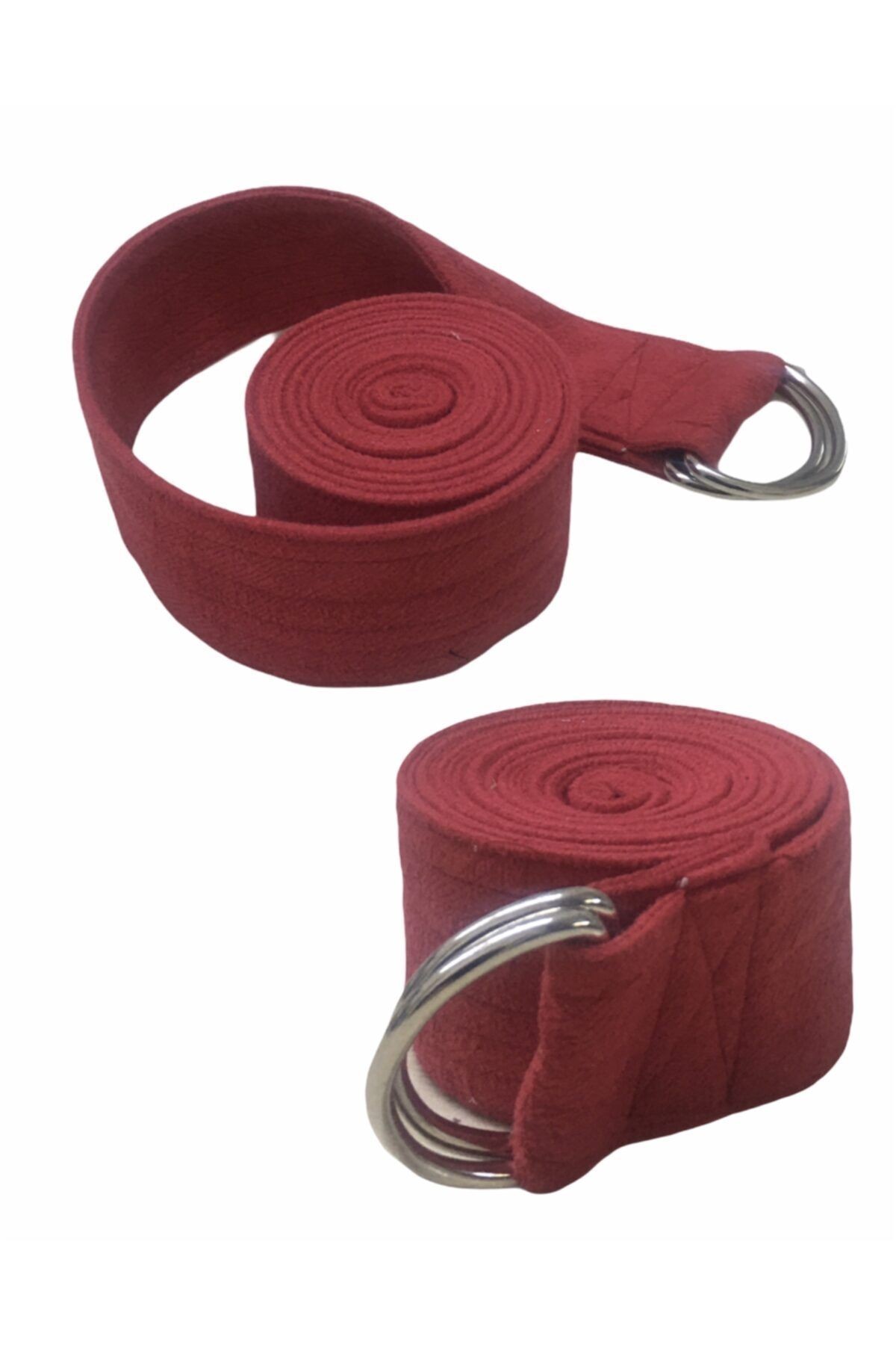 Kırmızı Pamuklu Yoga Kemeri