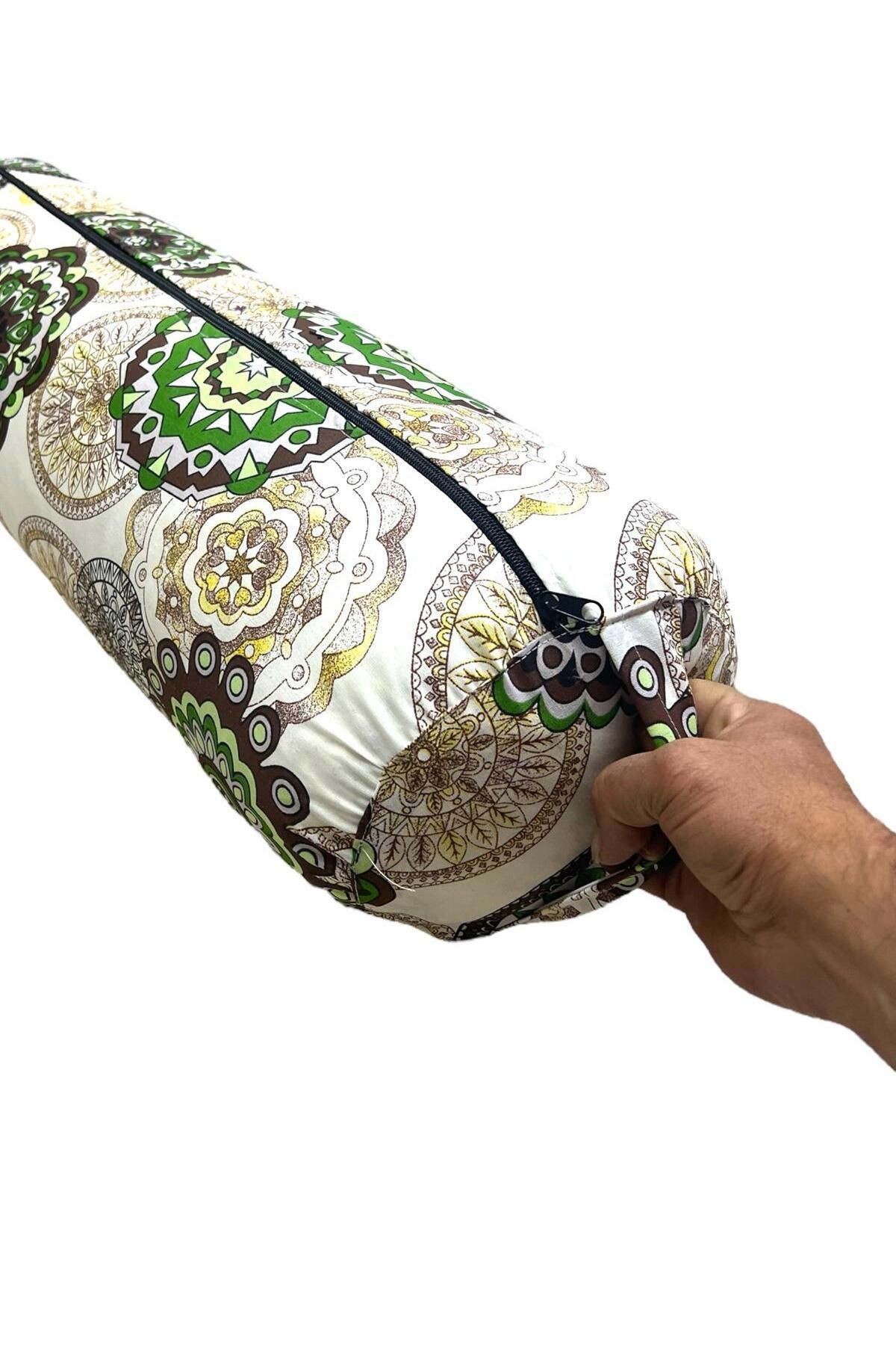Mandala Desenli Yoga Bolster Minderi