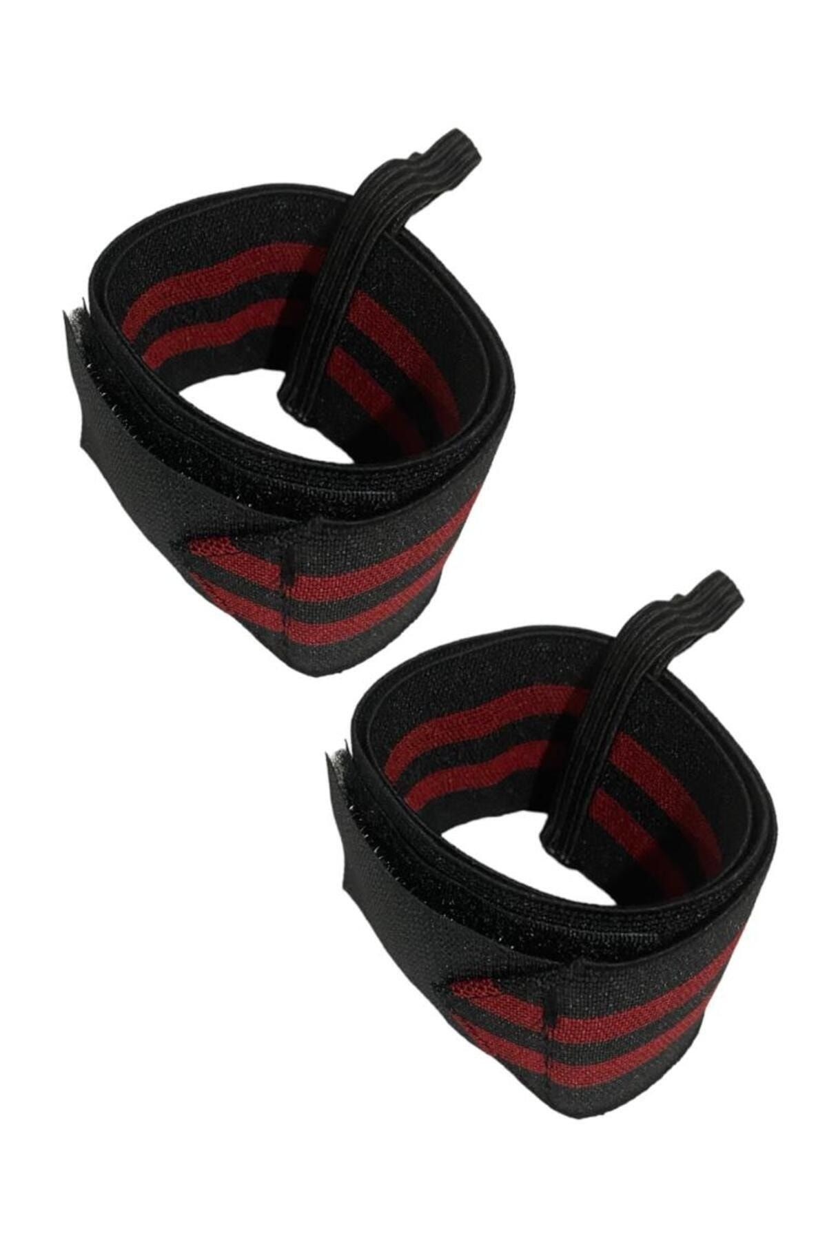 Halter & Fitness & Crossfit Bilek Bandajı 50 Cm X 5 Cm - Wrist Wraps El Bilek Sargısı - 1 Çift