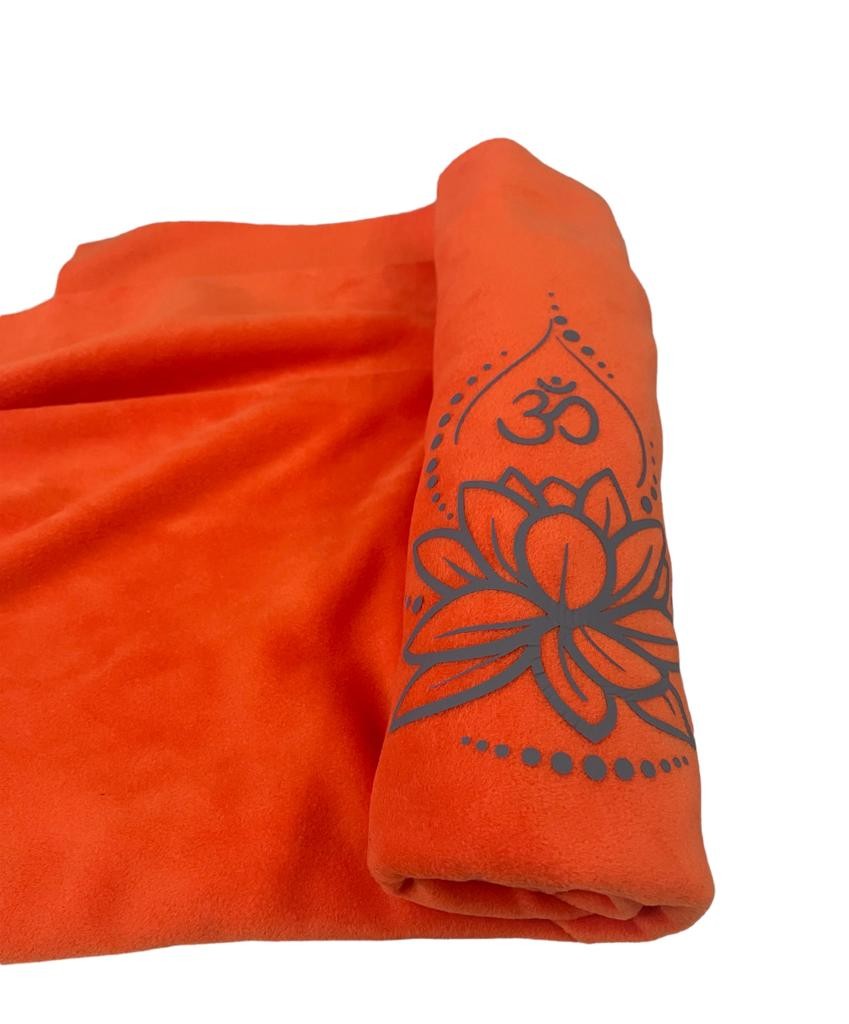 Lotus Çiçeği Baskılı Polar Yoga Battaniyesi 