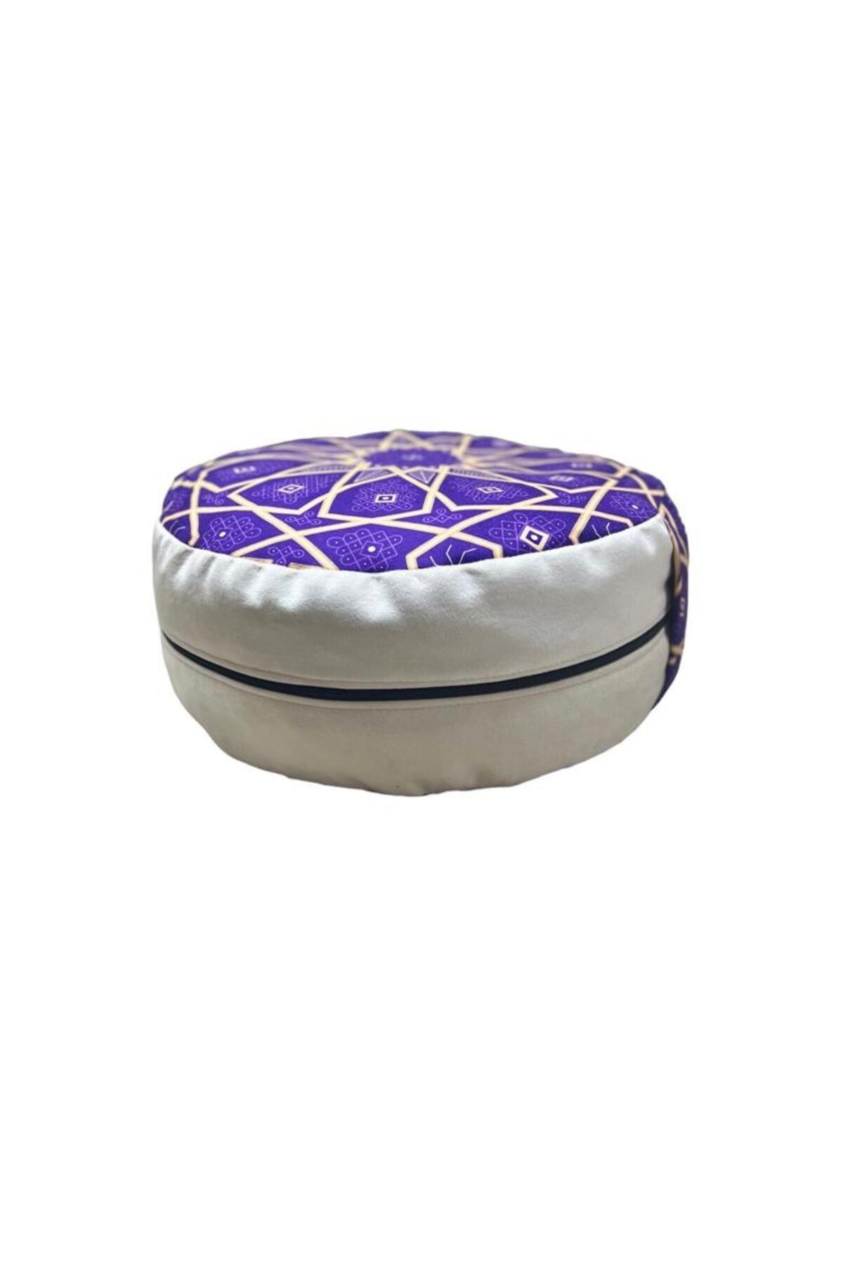 Zafu Karabuğday Dolgulu Meditasyon Minderi - %100 Pamuklu Yoga Meditasyon Minderi