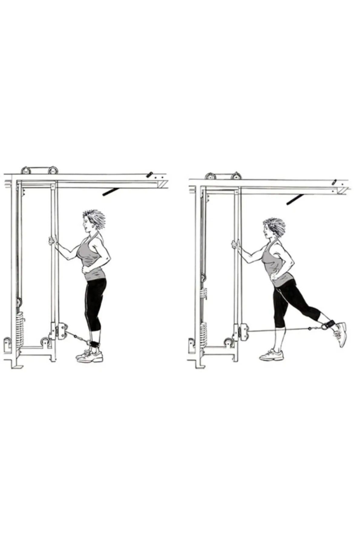 D Ring Fitness Ayak Bileği Ağırlık Çalışma Kemeri /Fitness ve direnç lastiği Ağırlık Çekiş Aparatı