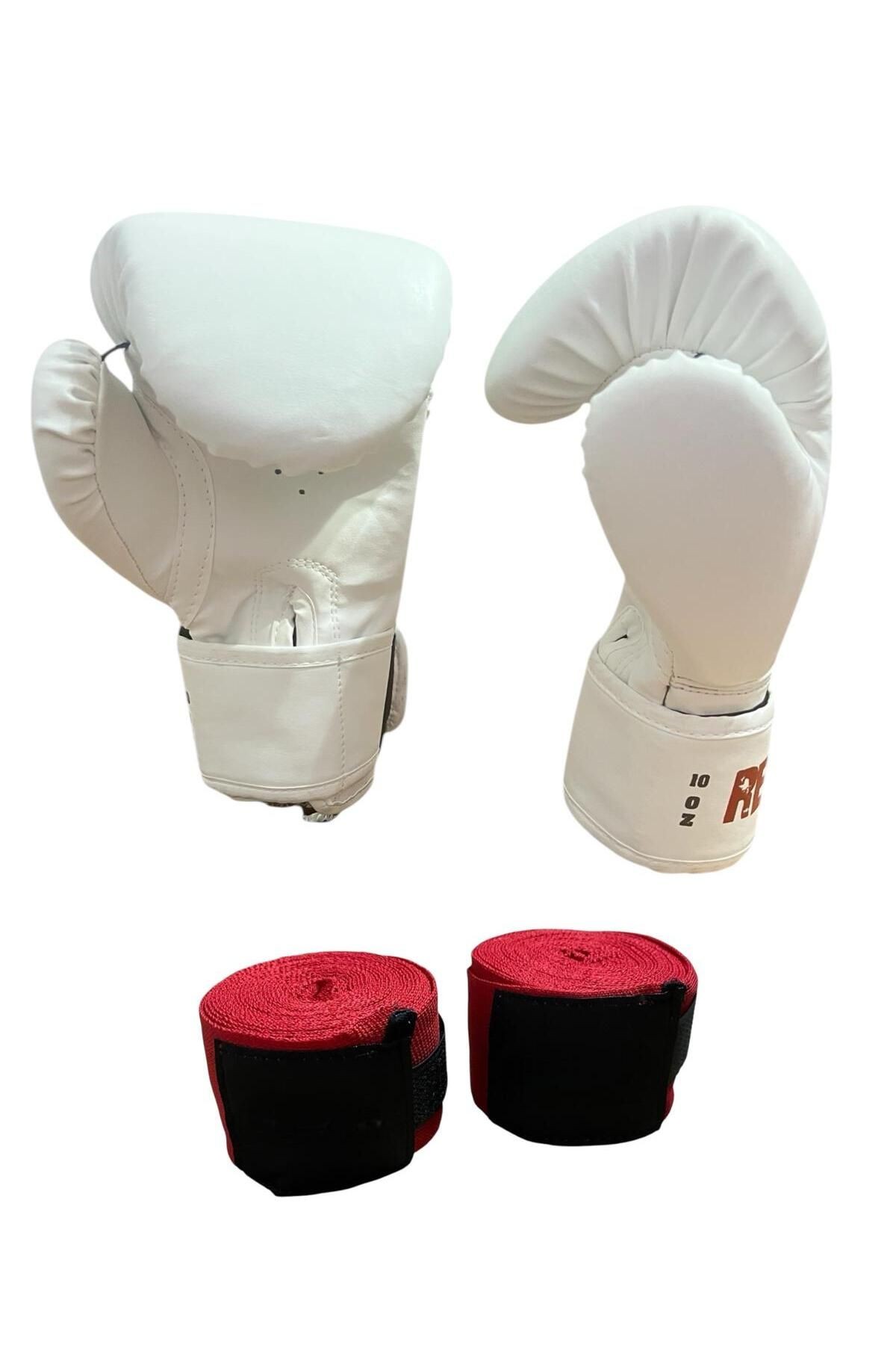 Boks Eldiveni - Boks, Kick Boks, Muay Thai, Maç ve Antrenman Eldiveni + Bandaj 2'li Set