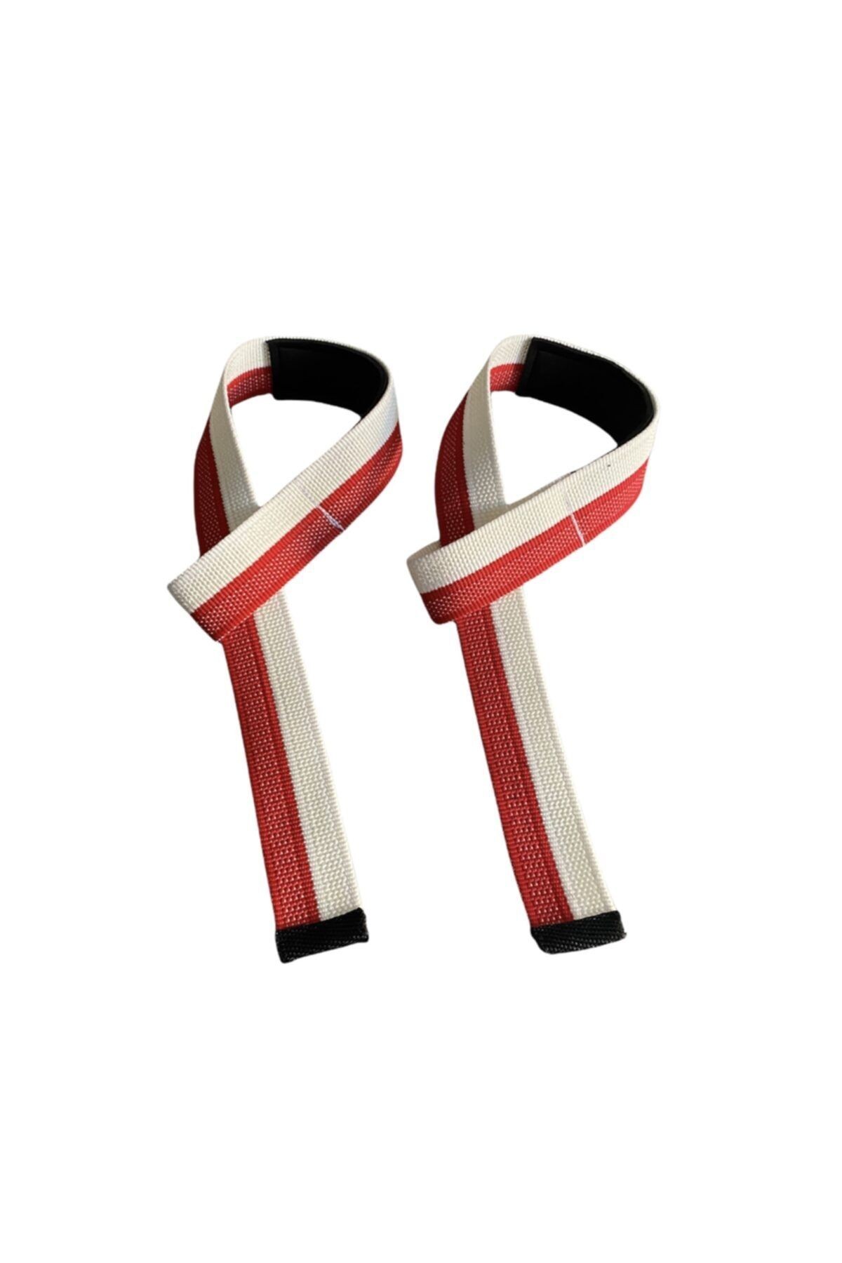 Straps Fitness Crossfit Halter Ağırlık Kaldırma Kayışı / Lifting Straps - kirmizi beyaz