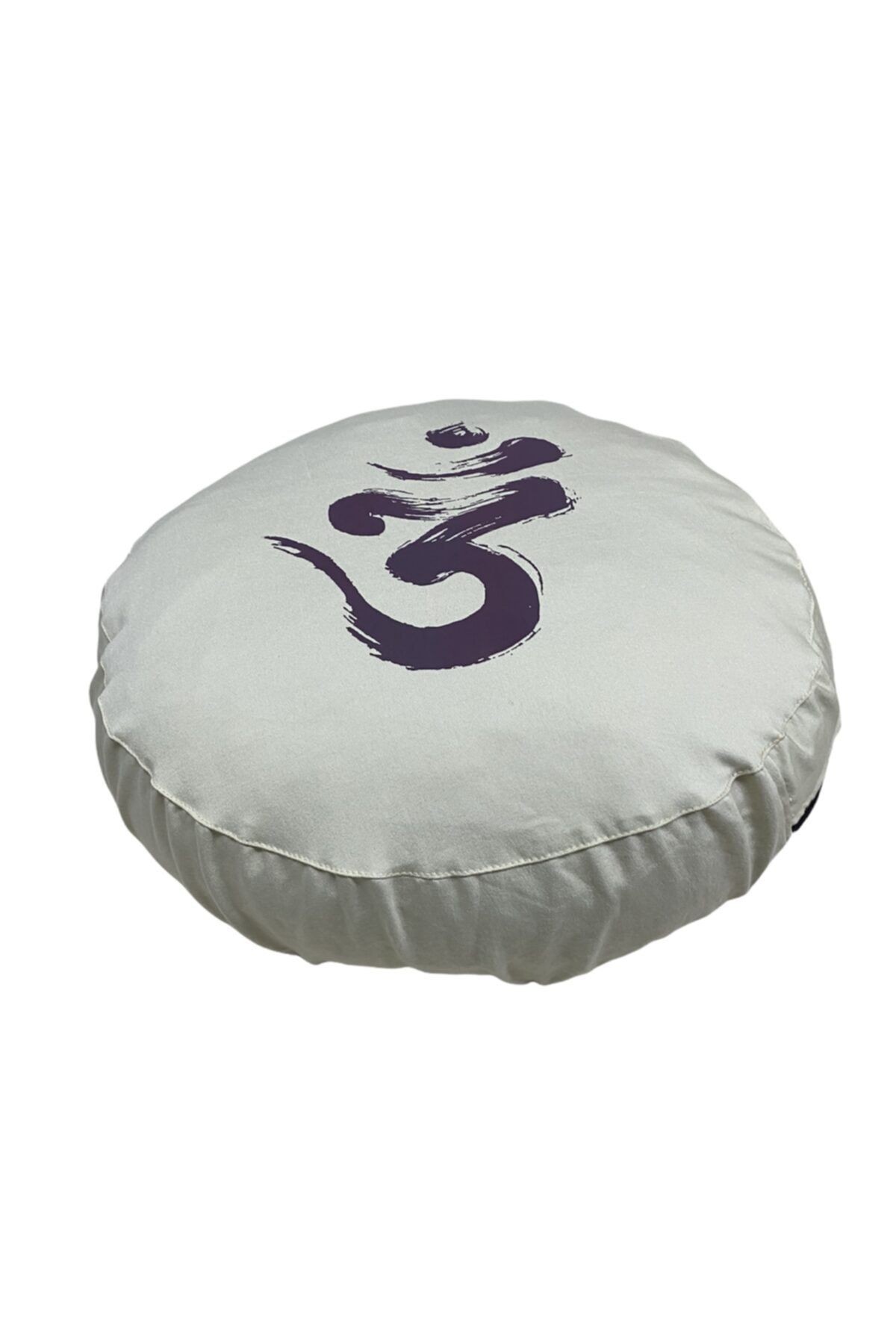 Ohm Baskılı Bolster Minderi Meditasyon Minderi İkili Set