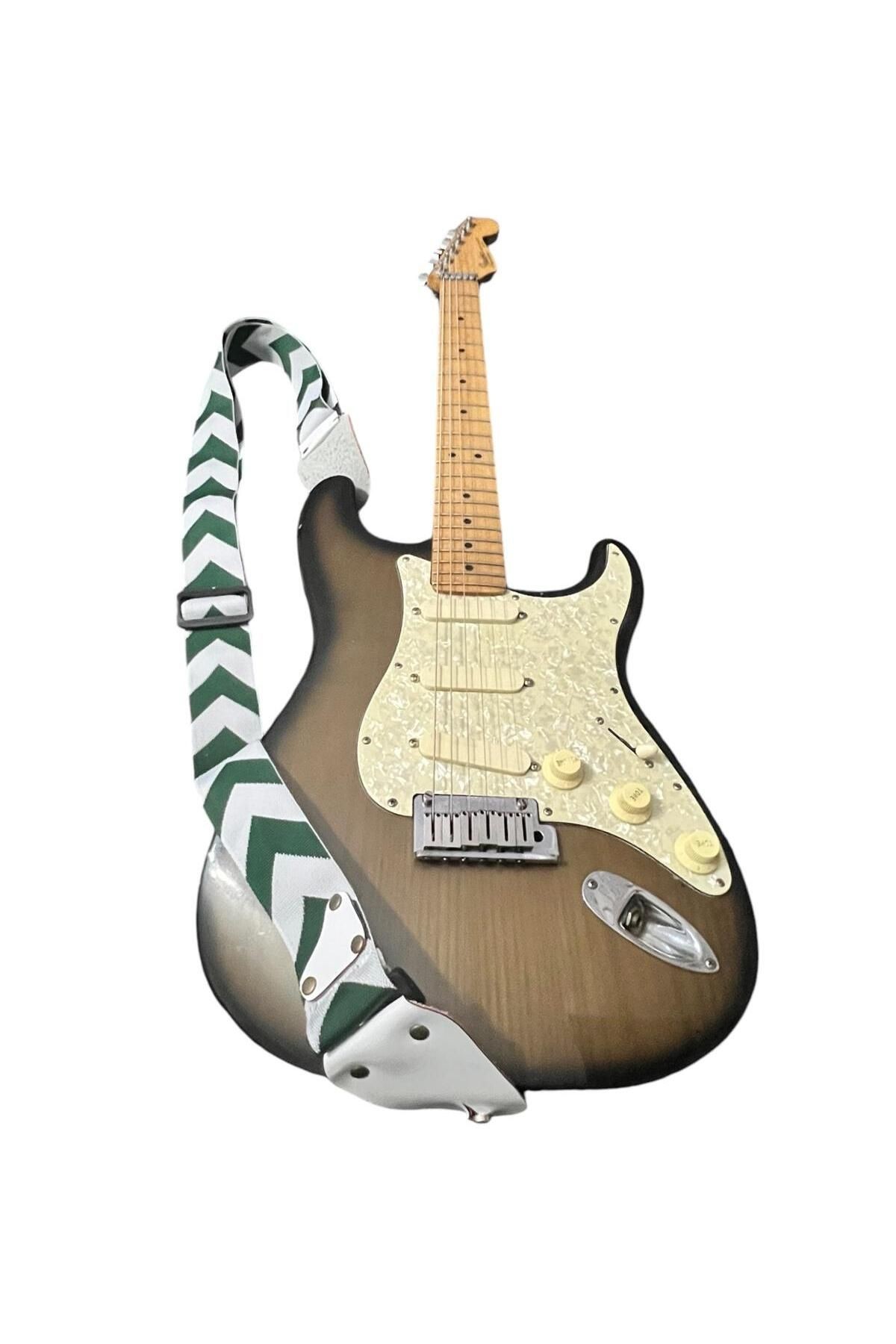 Gitar Askısı, Gitar Omuz Askısı Gitar Kayışı 5 Cm Kalınlık Max: 165 Cm Pena Hediyeli Beyaz Askılıklı