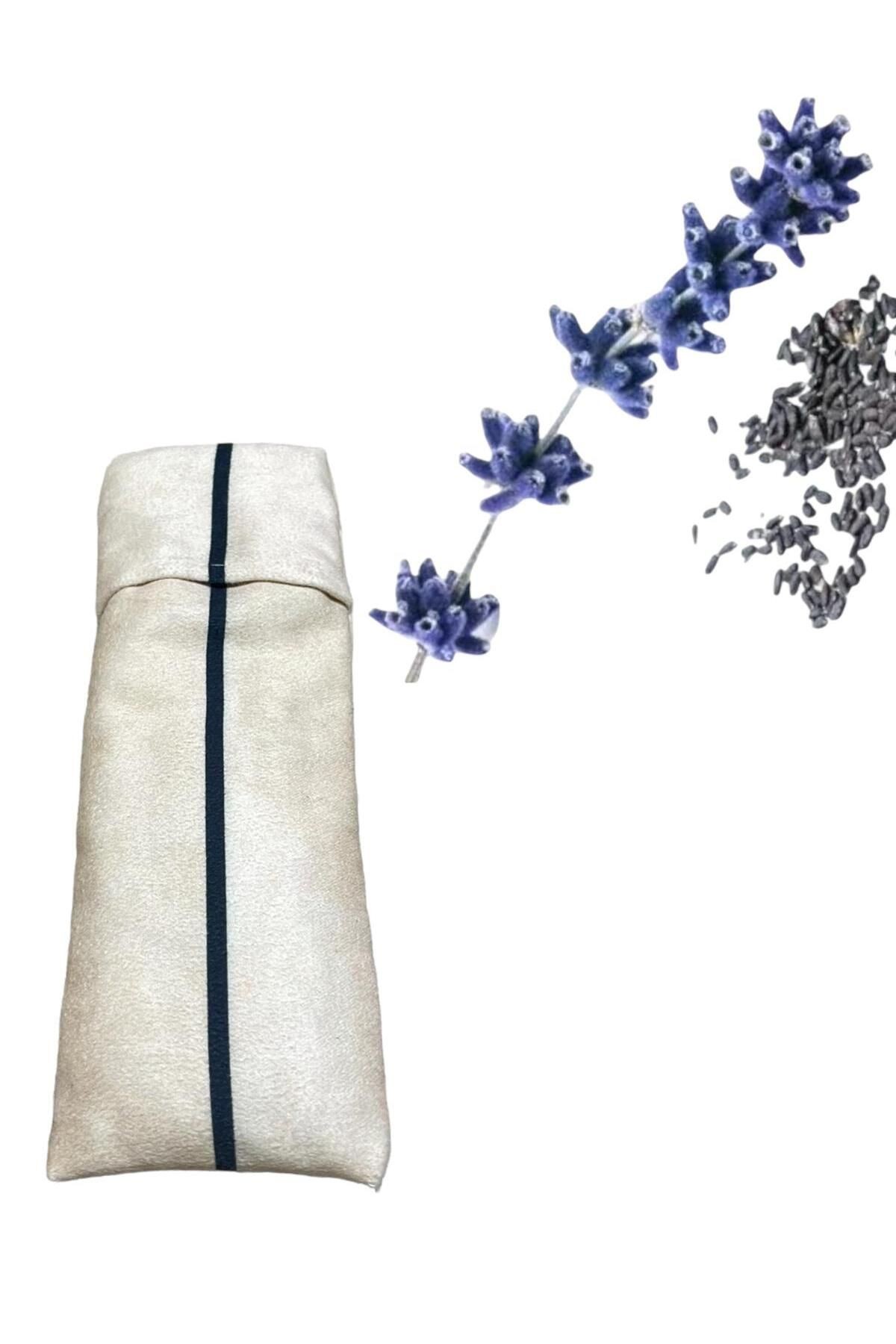 Yoga Lavantalı Göz Yastığı Aromaterapik Meditasyon Lavantalı Göz Bandı - krem-siyah