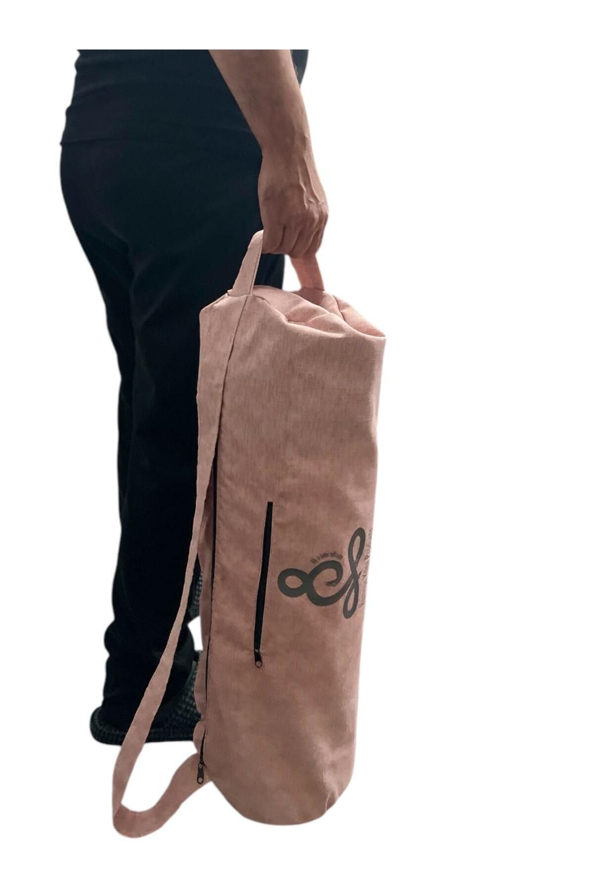 Mat Taşıma Çantası Yoga Fitness Silindir Antrenman Çantası Mat Toplama Lastiği Hediyeli