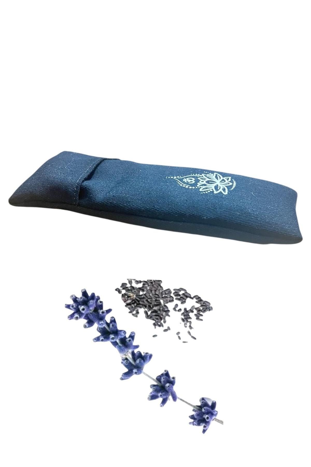 Yoga Meditasyon Nefes İçin Dinlendirici Lavantalı Göz Yastığı Aromaterapik Lavantalı Göz Bandı - koyu lacivert