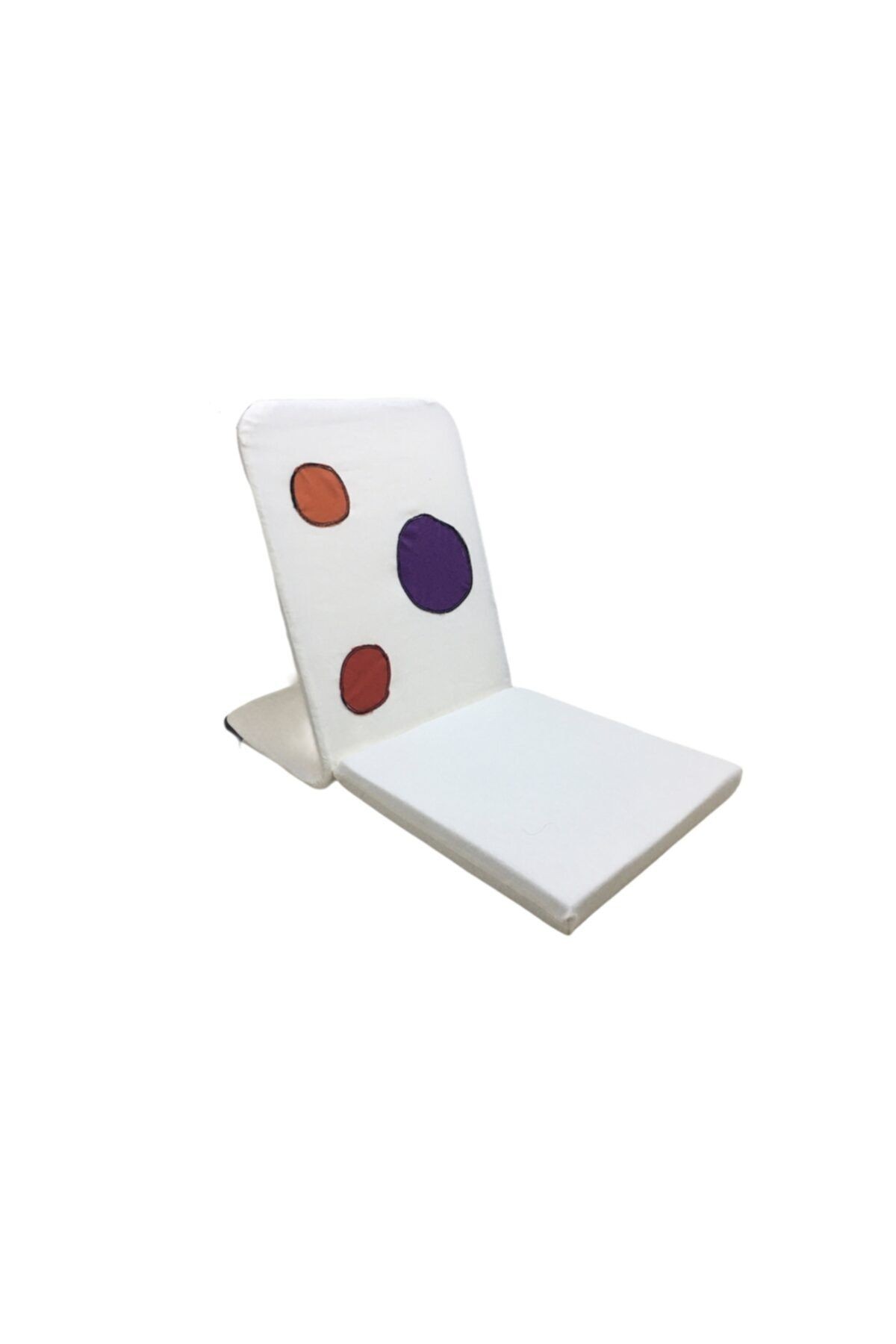 Unisex Beyaz Sırt Destekli Yer Minderi Meditasyon Sandalyesi