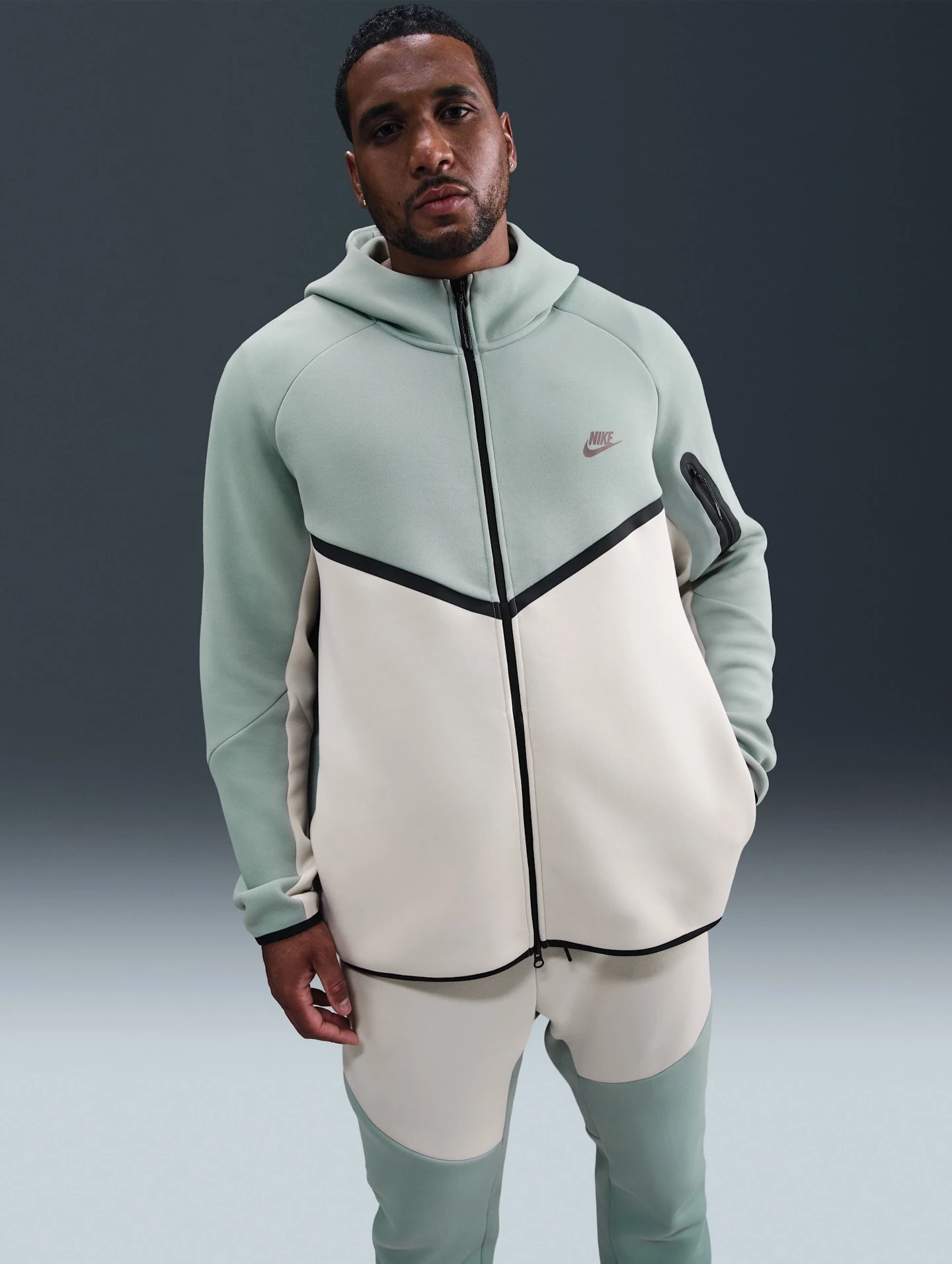 [ÜST] Nike Tech Fleece Beyaz + Su Yeşili 2026